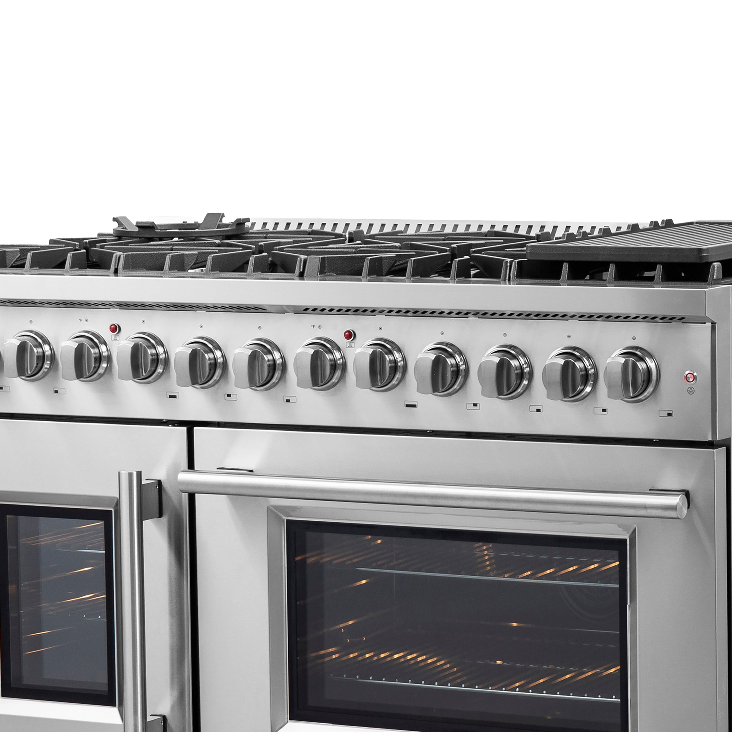Forno Galiano 48 in. 6.58 cu. ft. 8-Burner Stainless Steel French Door Dual Fuel Range | FFSGS6356-48