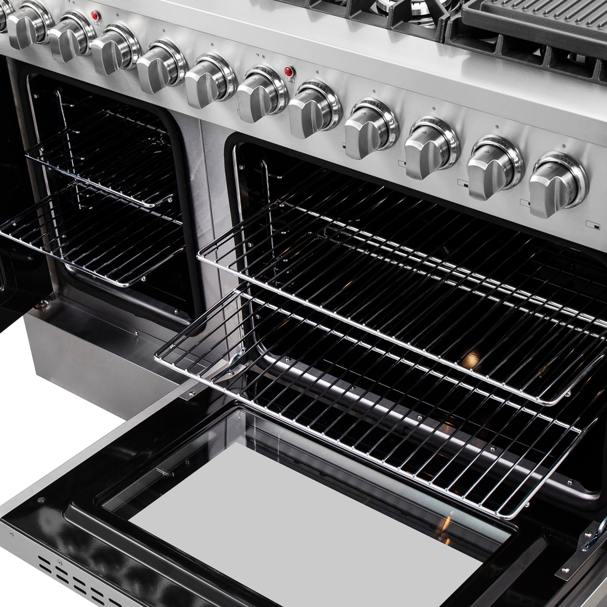 Forno Galiano 48 in. 6.58 cu. ft. 8-Burner Stainless Steel French Door Dual Fuel Range | FFSGS6356-48