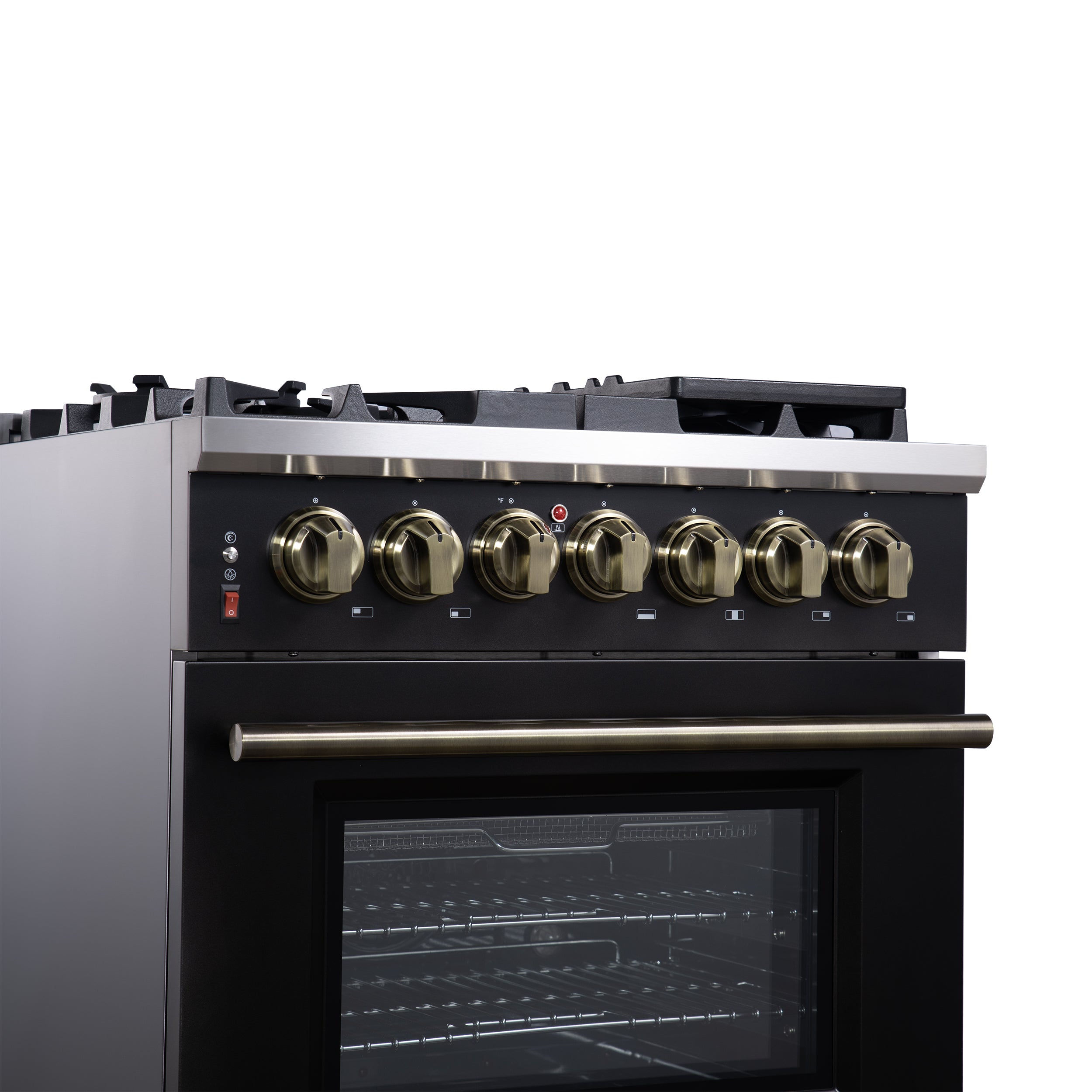 Forno Massimo 30 in. 4.32 cu. ft. 5-Burner Black Dual Fuel Range | FFSGS6125-30BLK