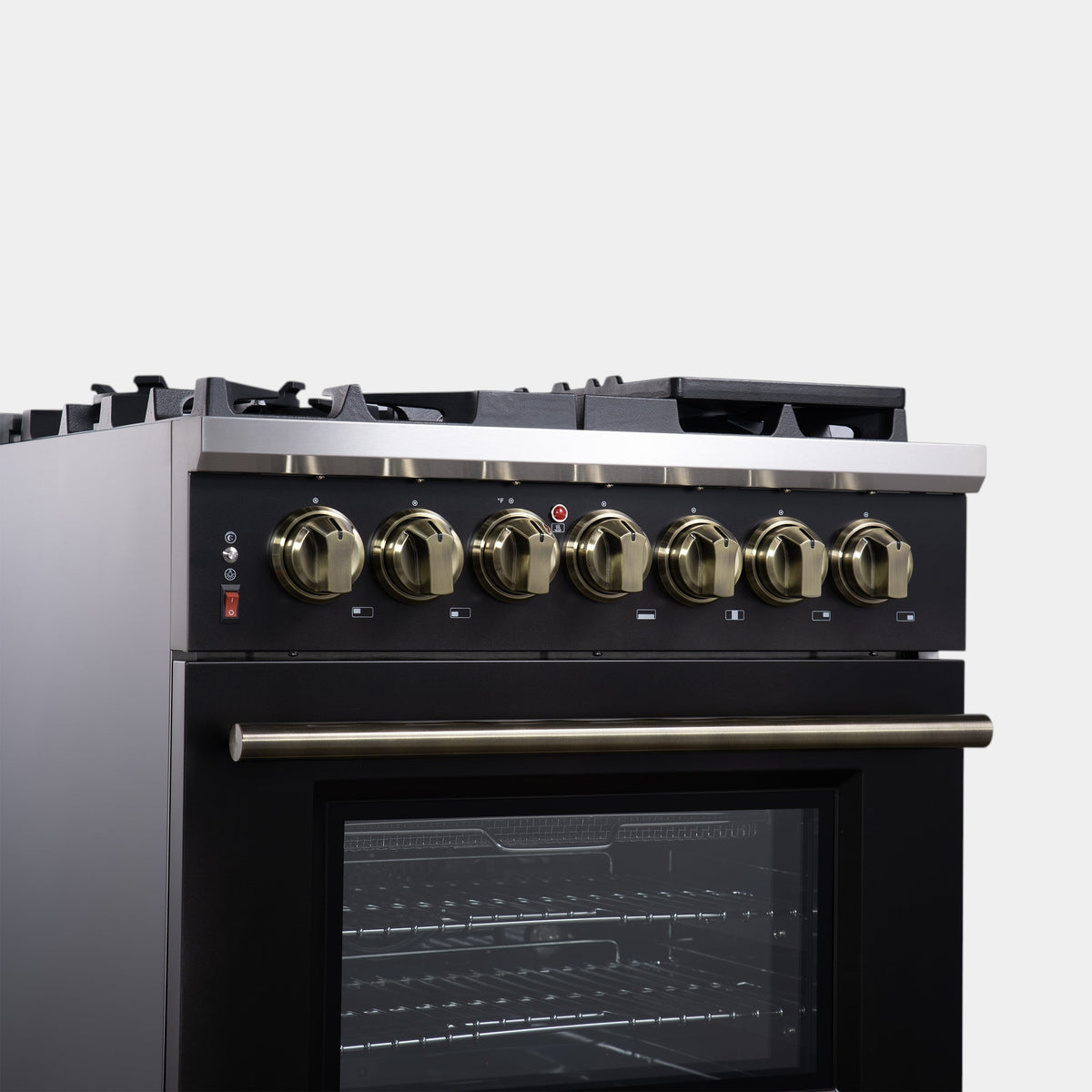 Forno Massimo 30 in. 4.32 cu. ft. 5-Burner Black Dual Fuel Range | FFSGS6125-30BLK