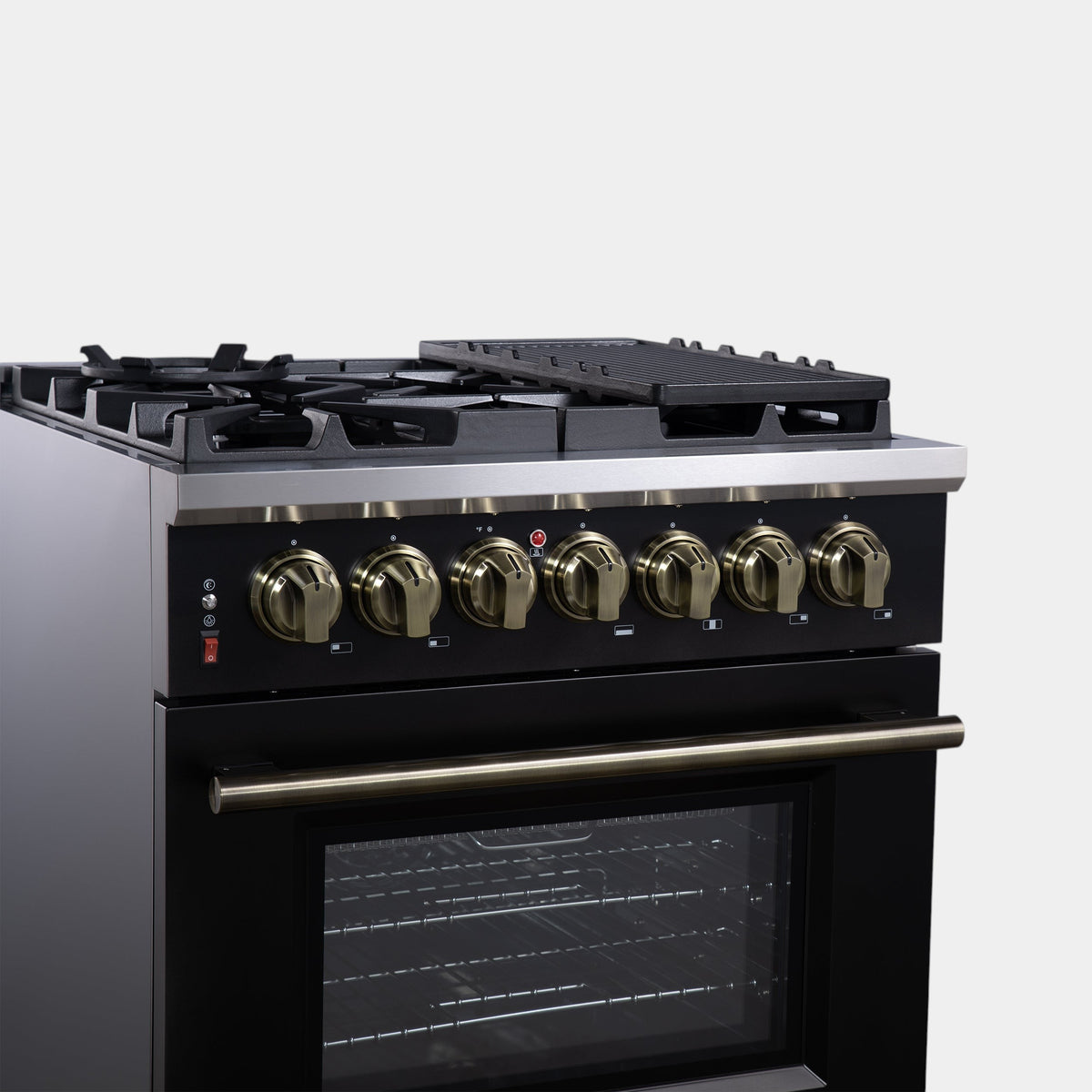 Forno Massimo 30 in. 4.32 cu. ft. 5-Burner Black Dual Fuel Range | FFSGS6125-30BLK