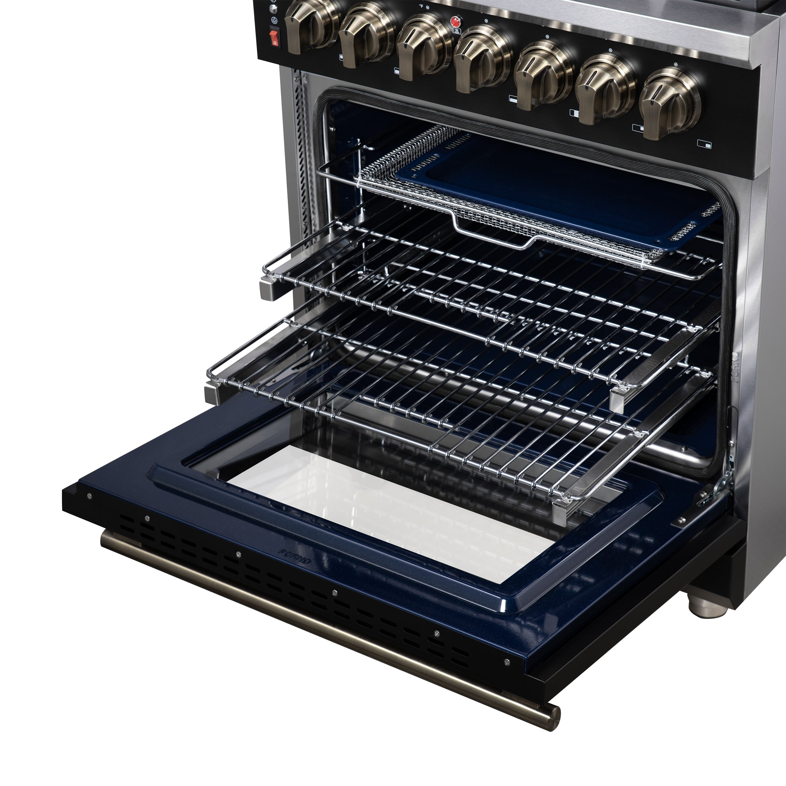 Forno Massimo 30 in. 4.32 cu. ft. 5-Burner Black Dual Fuel Range | FFSGS6125-30BLK