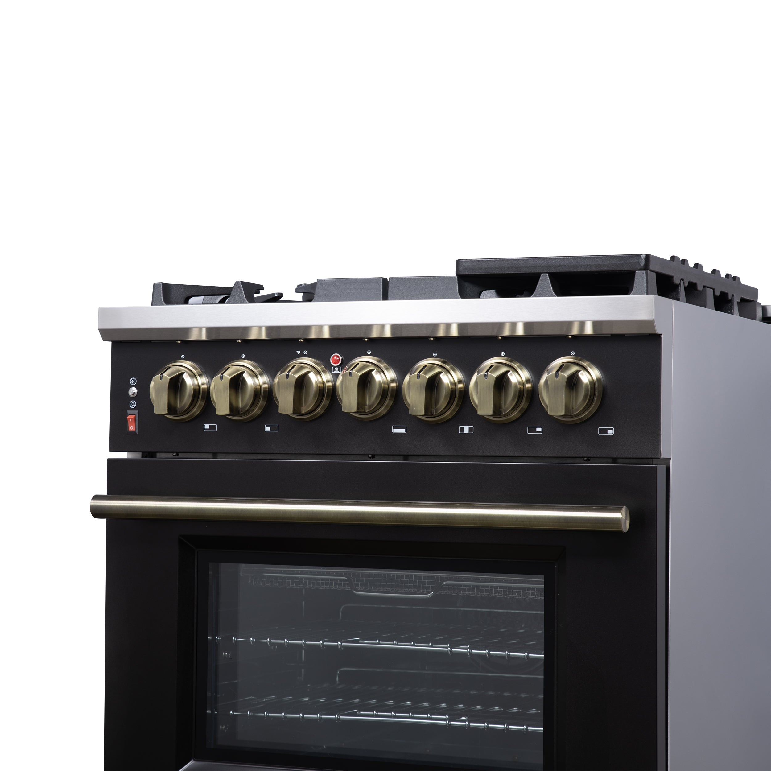 Forno Massimo 30 in. 4.32 cu. ft. 5-Burner Black Dual Fuel Range | FFSGS6125-30BLK