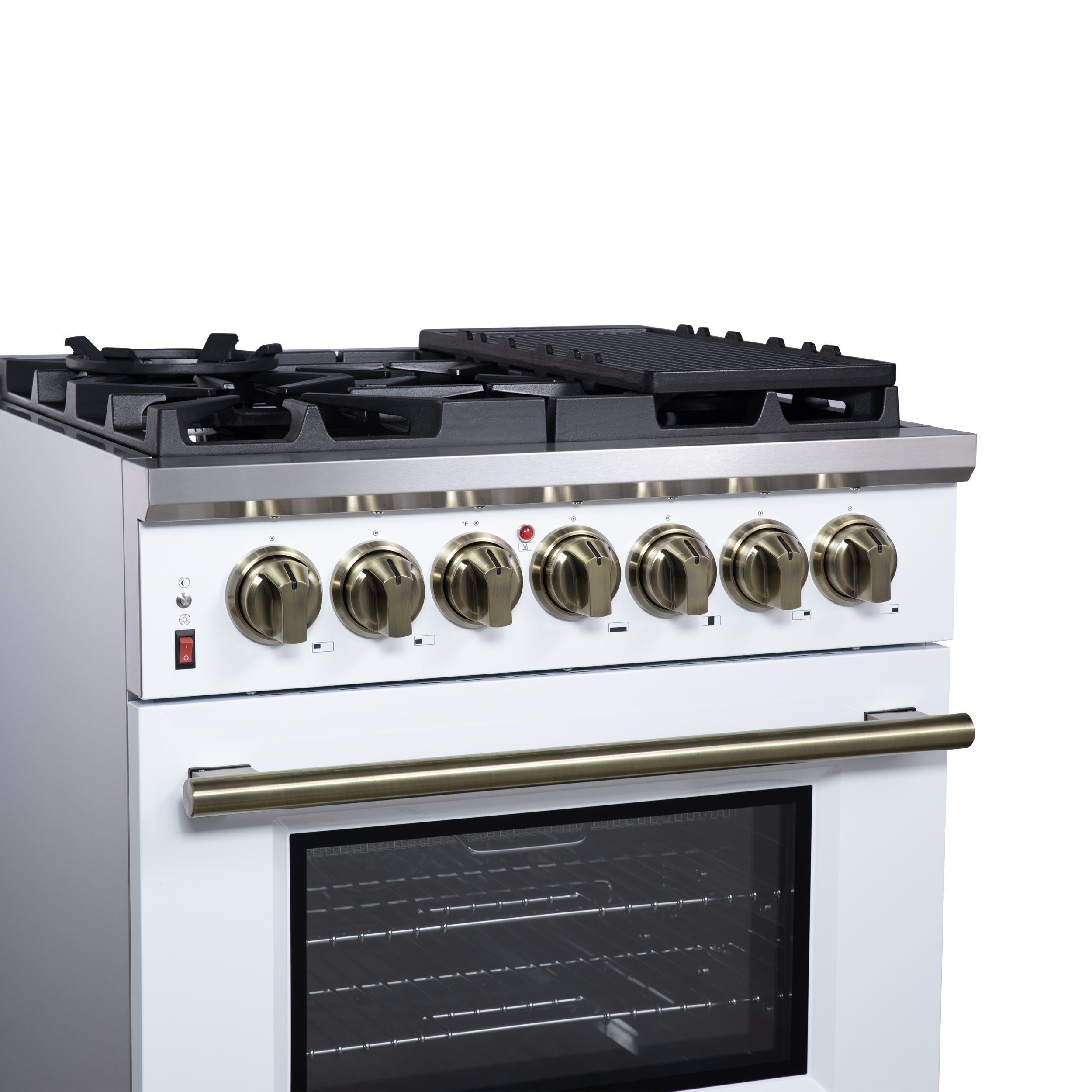 Forno Massimo 30 in. 4.32 cu. ft. 5-Burner White Dual Fuel Range | FFSGS6125-30WHT