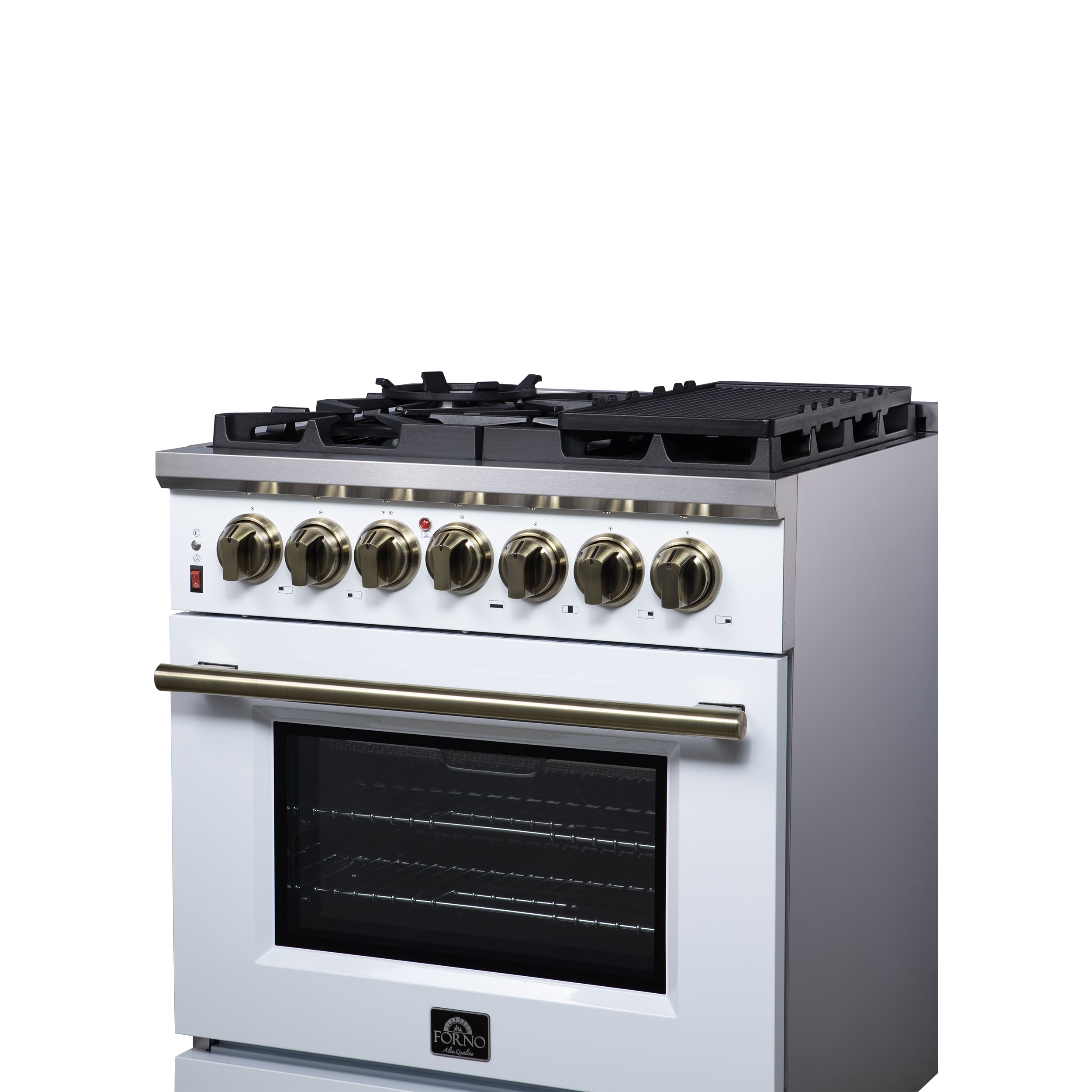 Forno Massimo 30 in. 4.32 cu. ft. 5-Burner White Dual Fuel Range | FFSGS6125-30WHT