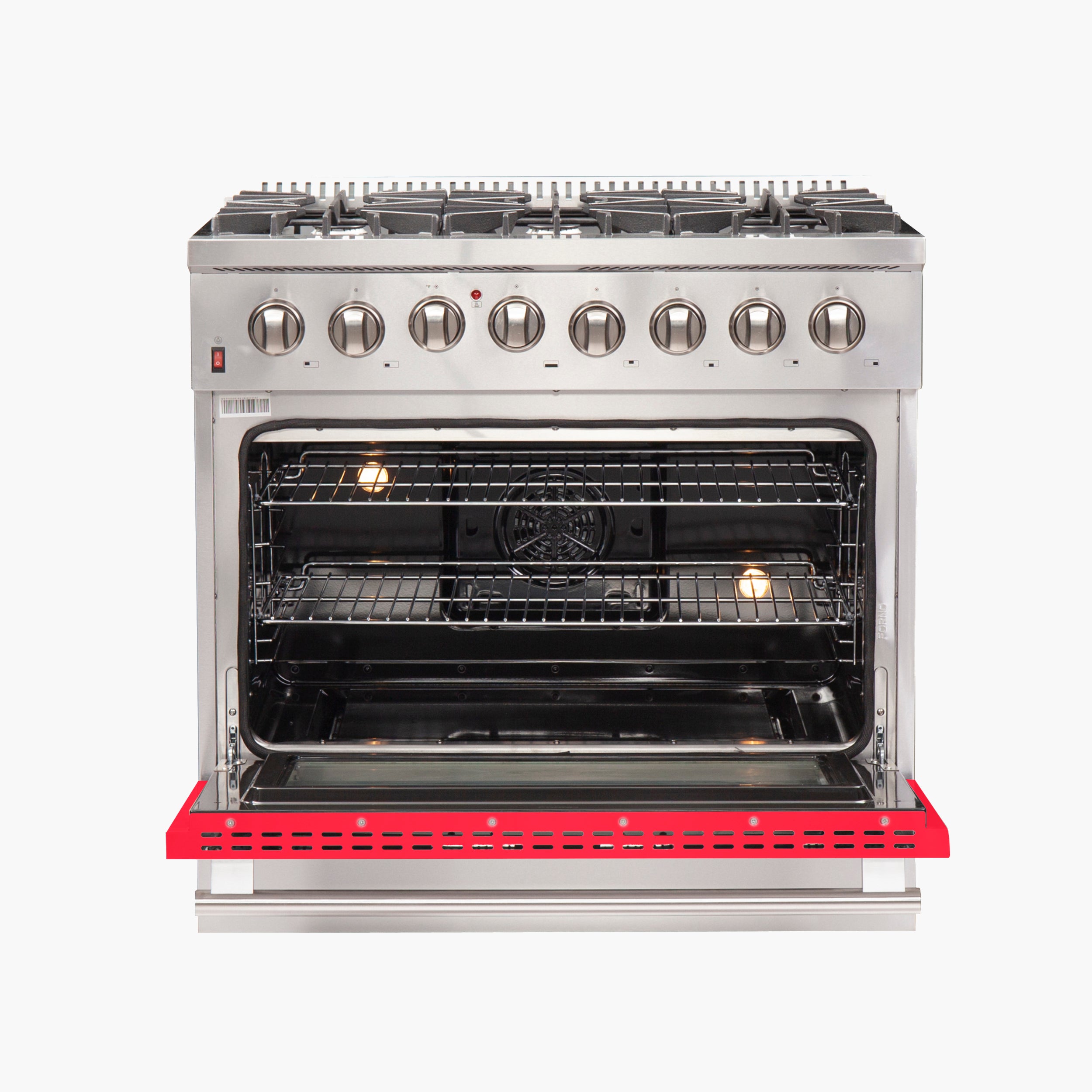 Forno Galiano 36 in. 5.26 cu. ft. 6-Burner Red Dual Fuel Range | FFSGS6156-36RED