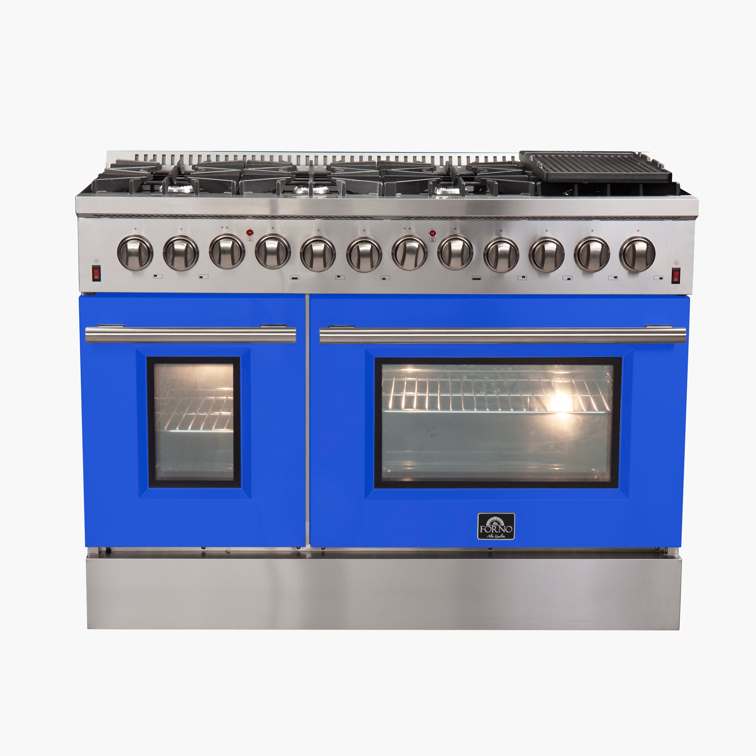 Forno Galiano 48 in. 6.58 cu. ft. 8-Burner Blue Dual Fuel Range | FFSGS6156-48BLU