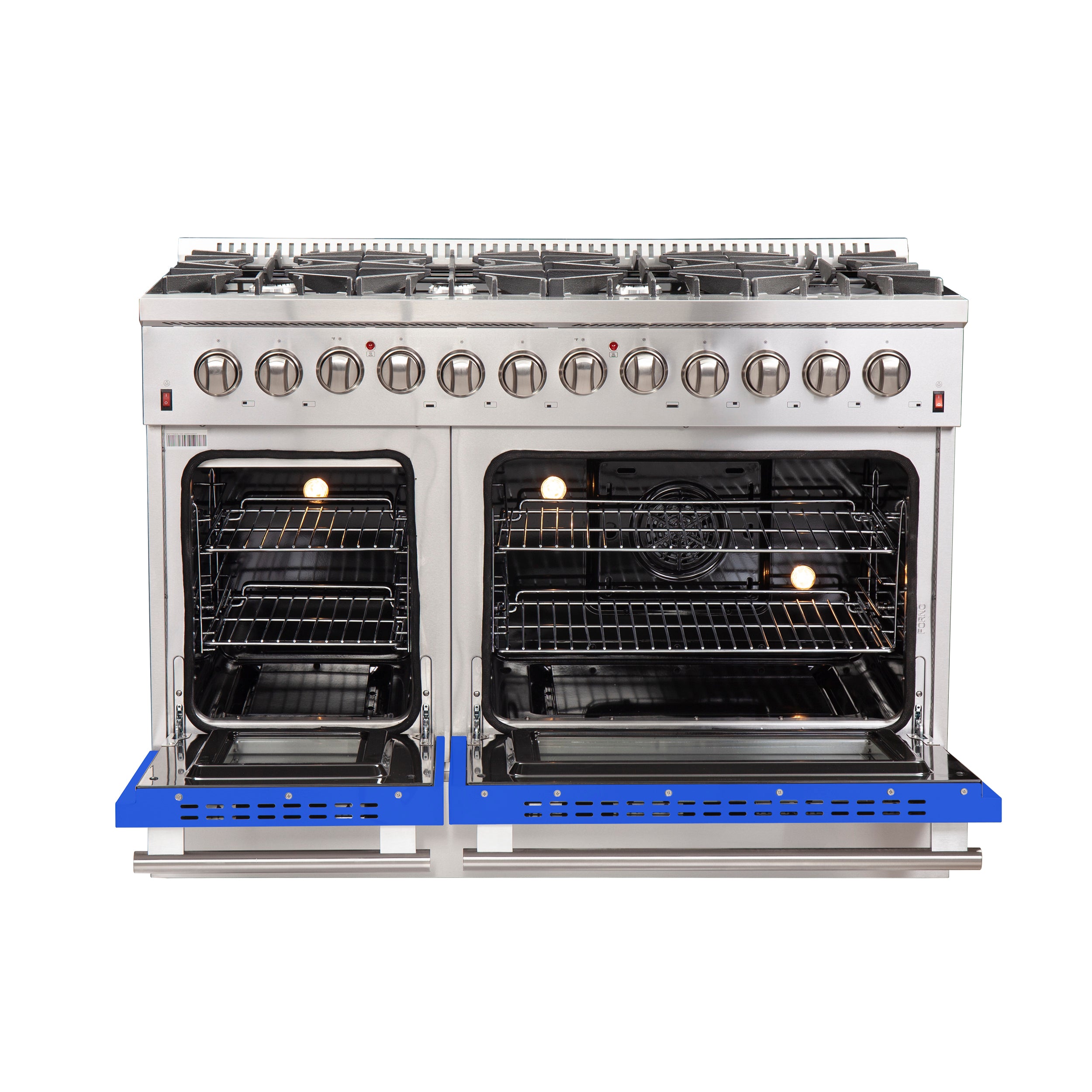 Forno Galiano 48 in. 6.58 cu. ft. 8-Burner Blue Dual Fuel Range | FFSGS6156-48BLU