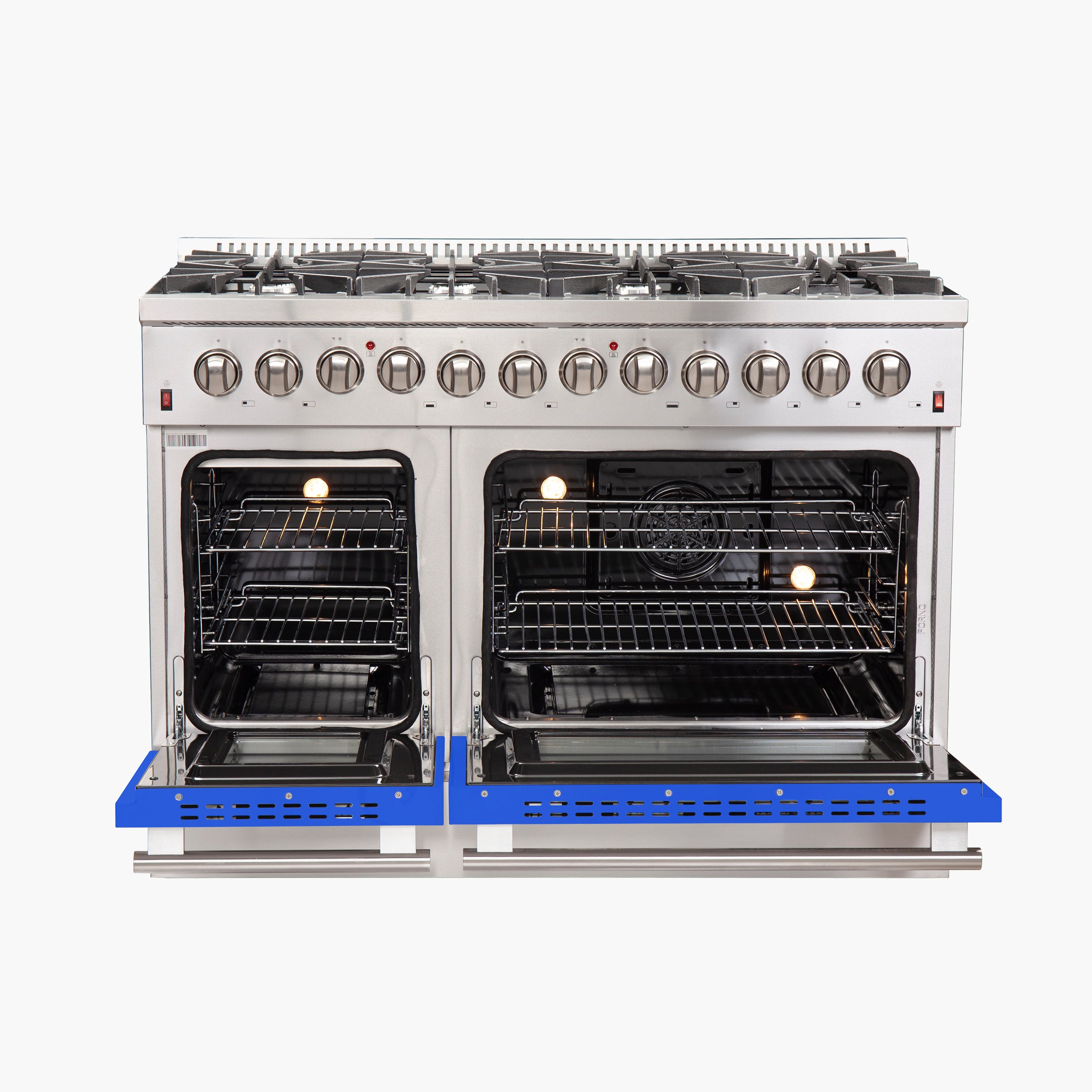 Forno Galiano 48 in. 6.58 cu. ft. 8-Burner Blue Dual Fuel Range | FFSGS6156-48BLU