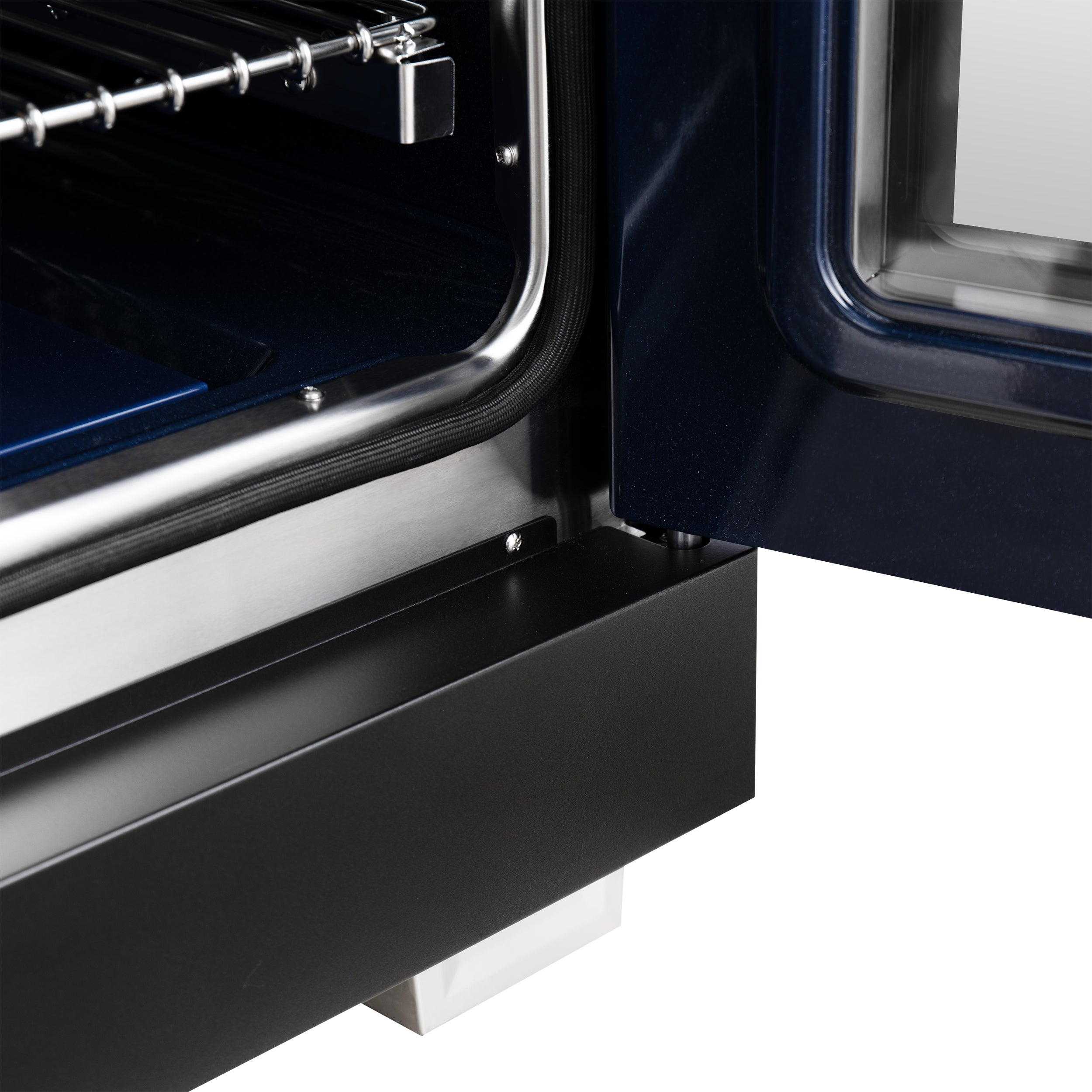 Forno Capriasca 36 in. 5.36 cu. ft. 6-Burner Black French Door Dual Fuel Range with Antique Brass Accents | FFSGS6387-36BLK