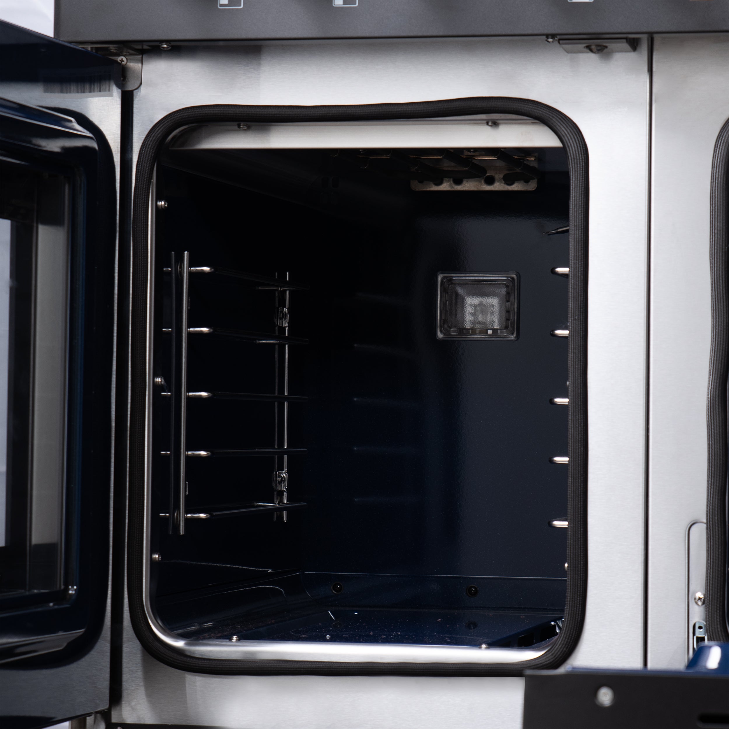 Forno Capriasca 48 in. 6.58 cu. ft. 8-Burner Black French Door Dual Fuel Range with Antique Brass Accents | FFSGS6387-48BLK