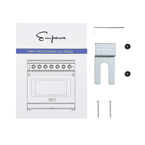 Empava Pro-Style 36 In. Slide-In 6-Burner Natural Gas Range 6 cu. Ft. | EMPV-36GR11