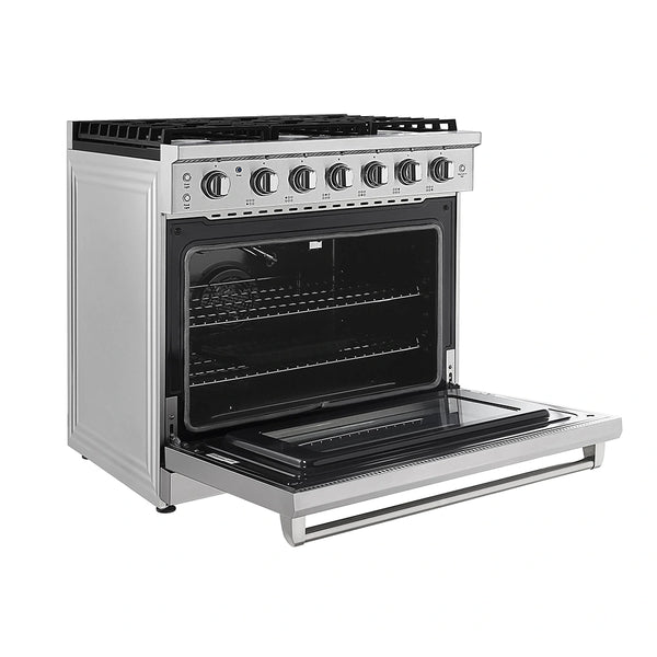 Empava Pro-Style 36 In. Slide-In 6-Burner Natural Gas Range 6 cu. Ft. | EMPV-36GR11