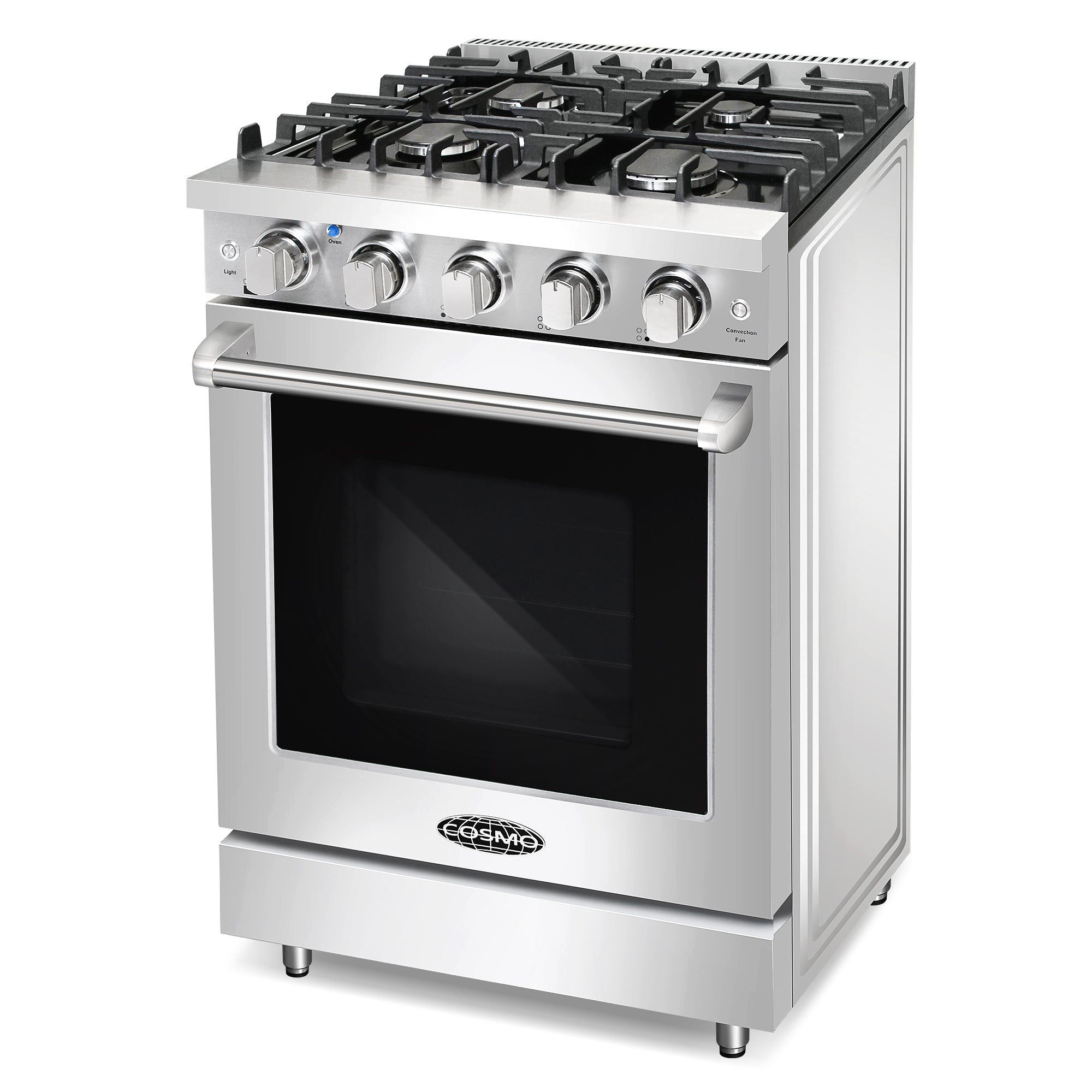 Cosmo Haven 24 in. 3.73 cu. ft. 4-Burner Stainless Steel Gas Range | COS-EPGR244