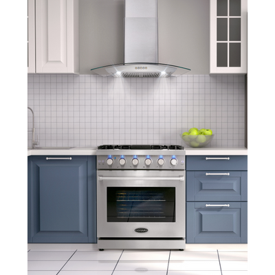 Cosmo Haven 30 in. 4.5 cu. ft. 5-Burner Stainless Steel Gas Range with and Storage Drawer | COS-EPGR304