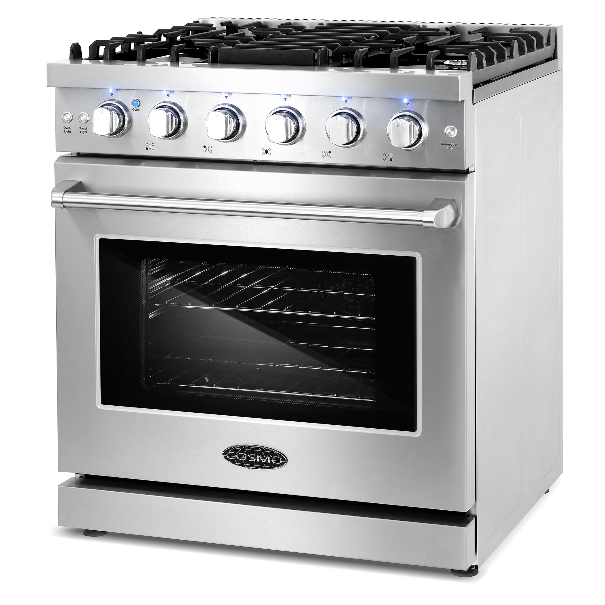 Cosmo Haven 30 in. 4.5 cu. ft. 5-Burner Stainless Steel Gas Range with and Storage Drawer | COS-EPGR304