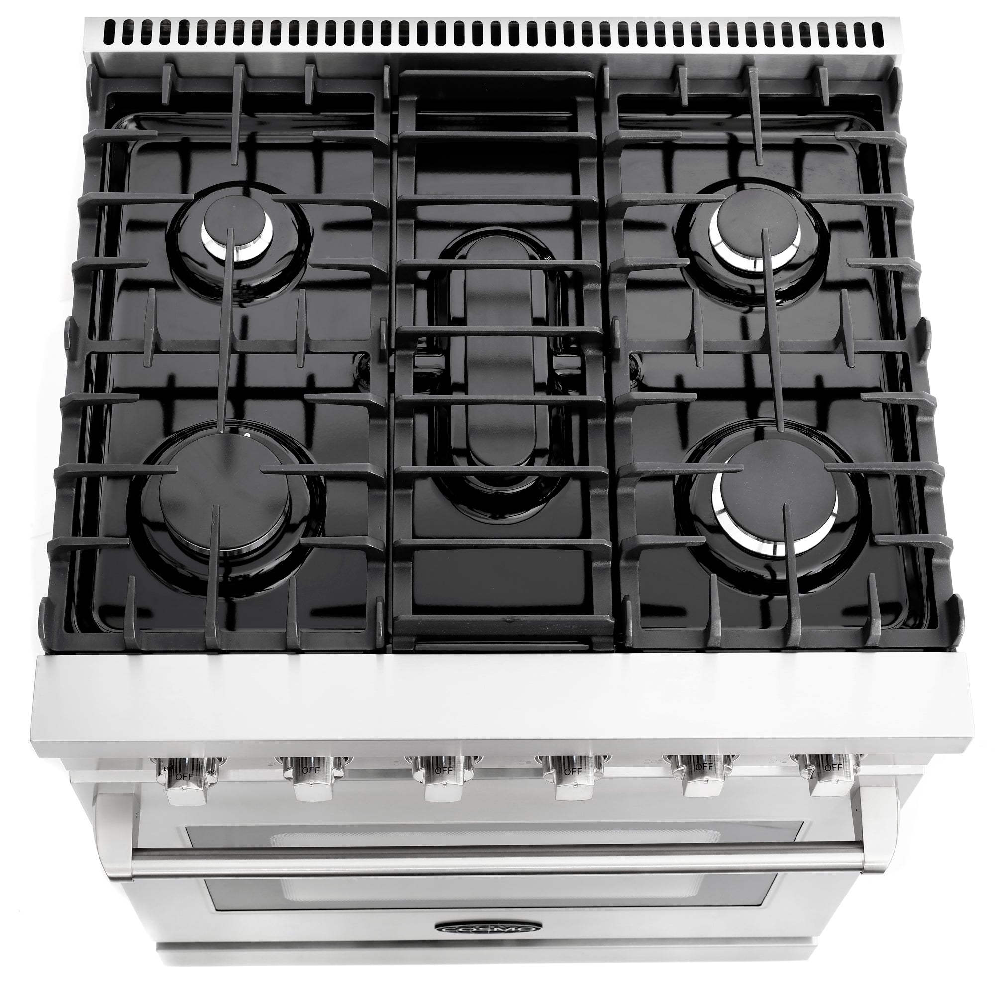 Cosmo Haven 30 in. 4.5 cu. ft. 5-Burner Stainless Steel Gas Range with and Storage Drawer | COS-EPGR304