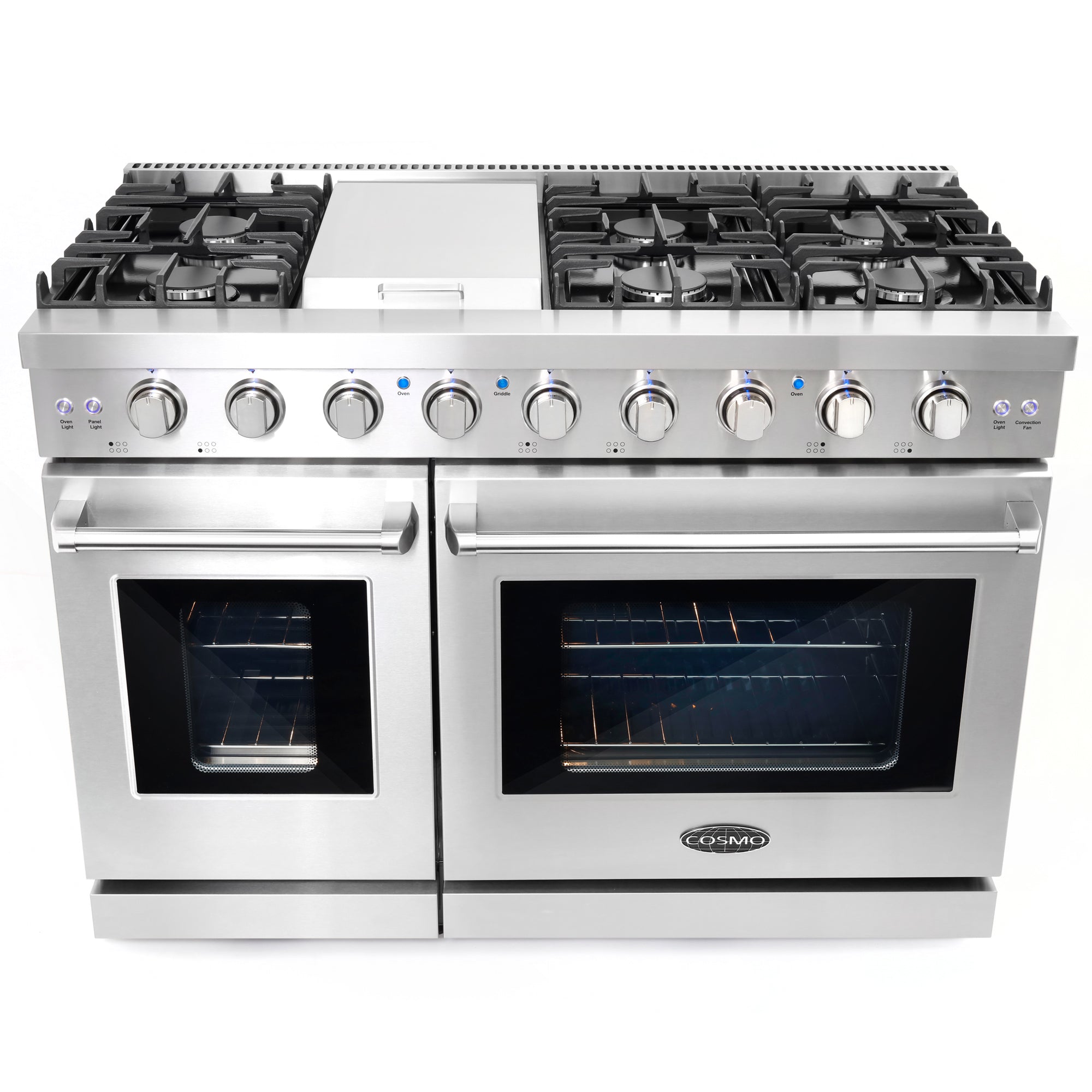 Cosmo Haven 48 in. 6.8 cu. ft. 6-Burner Stainless Steel Gas Range with Griddle | COS-EPGR486G