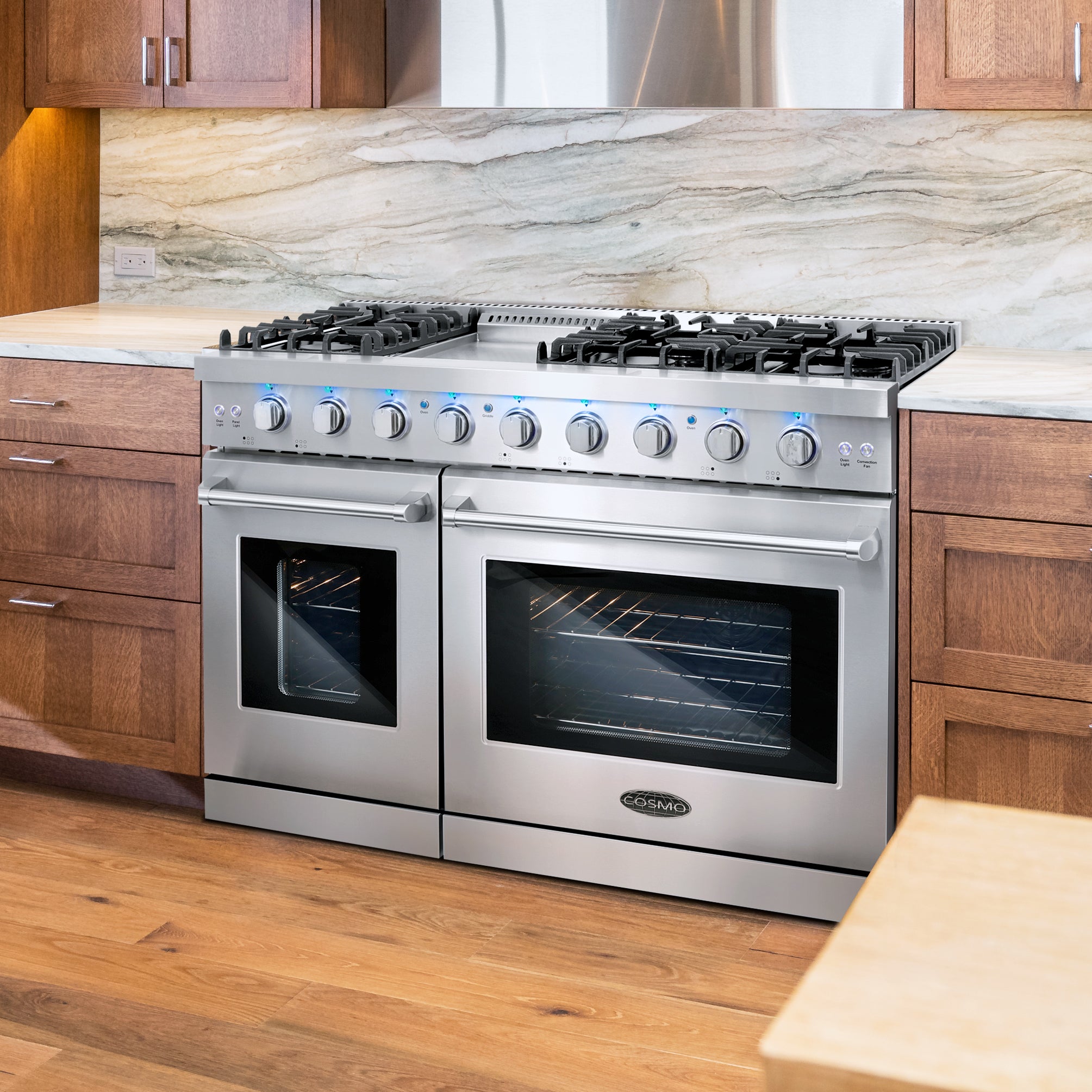 Cosmo Package - 48 in. Gas Range, Range Hood, and Dishwasher | COS-3PKG-048