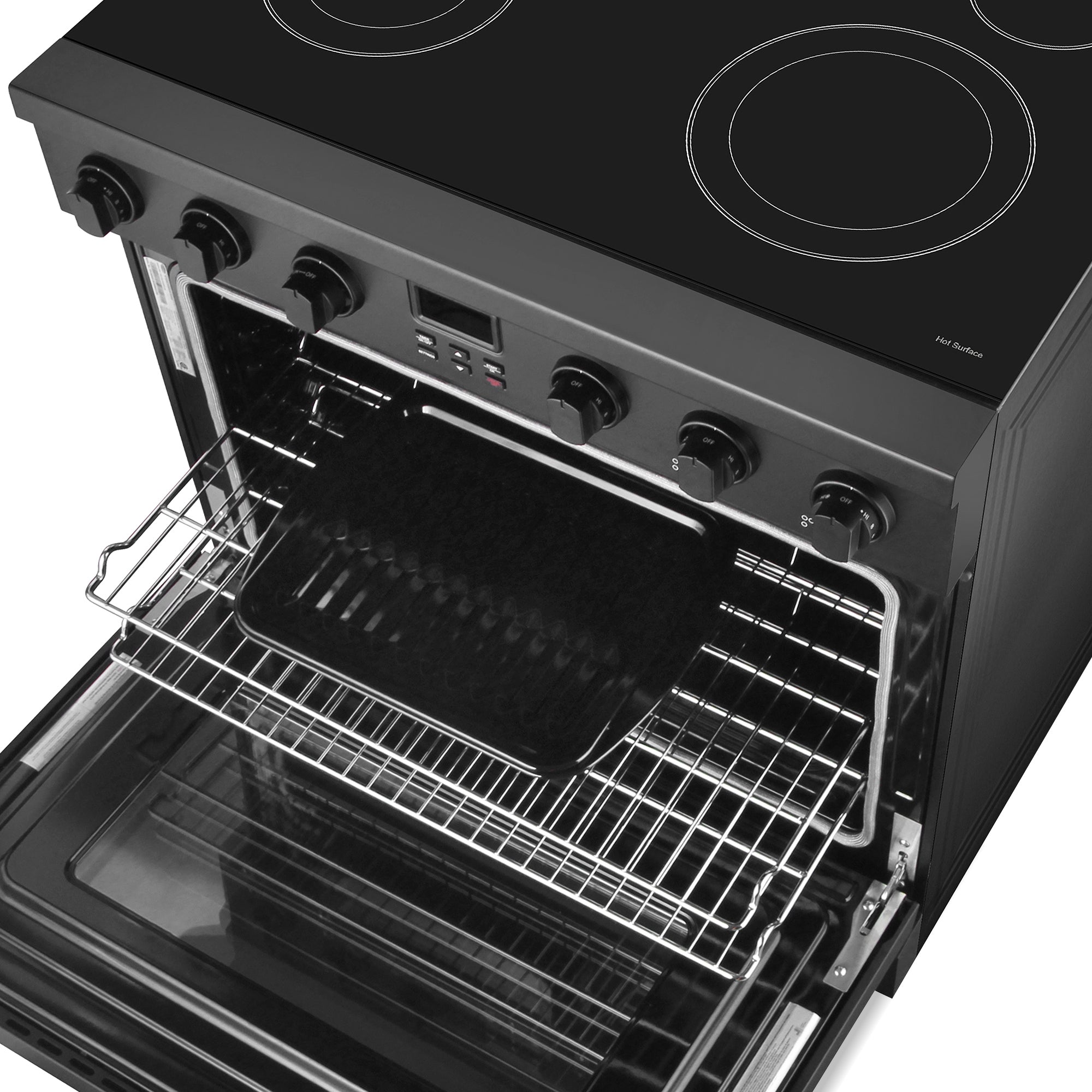 Cosmo Haven 36 in. 6.1 cu. ft. Black Electric Range with 5 Burners | COS-ERC365KBD-BK