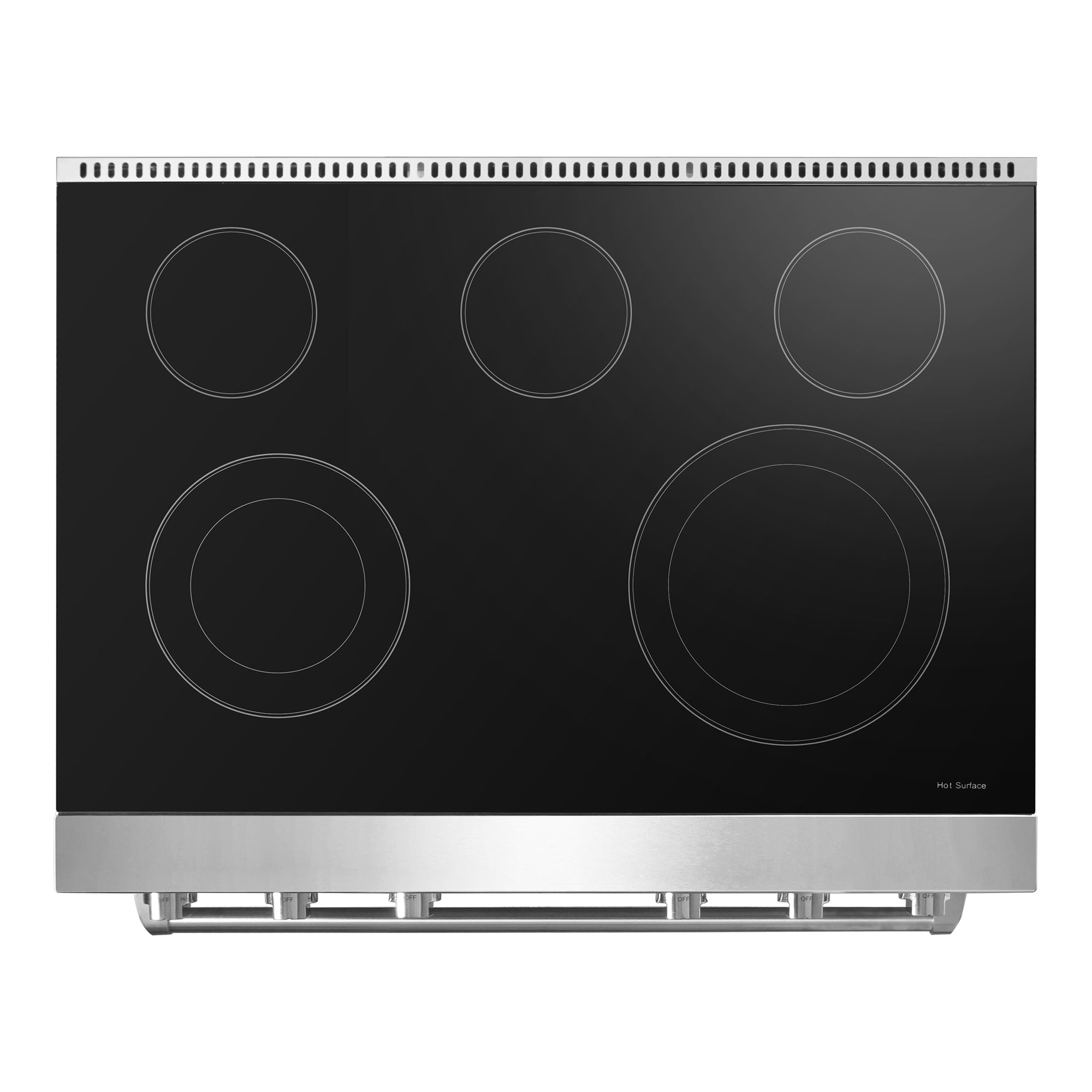 Cosmo Haven 36 in. 6.1 cu. ft. Stainless Steel Electric Range with 5 Burners | COS-ERC365KBD