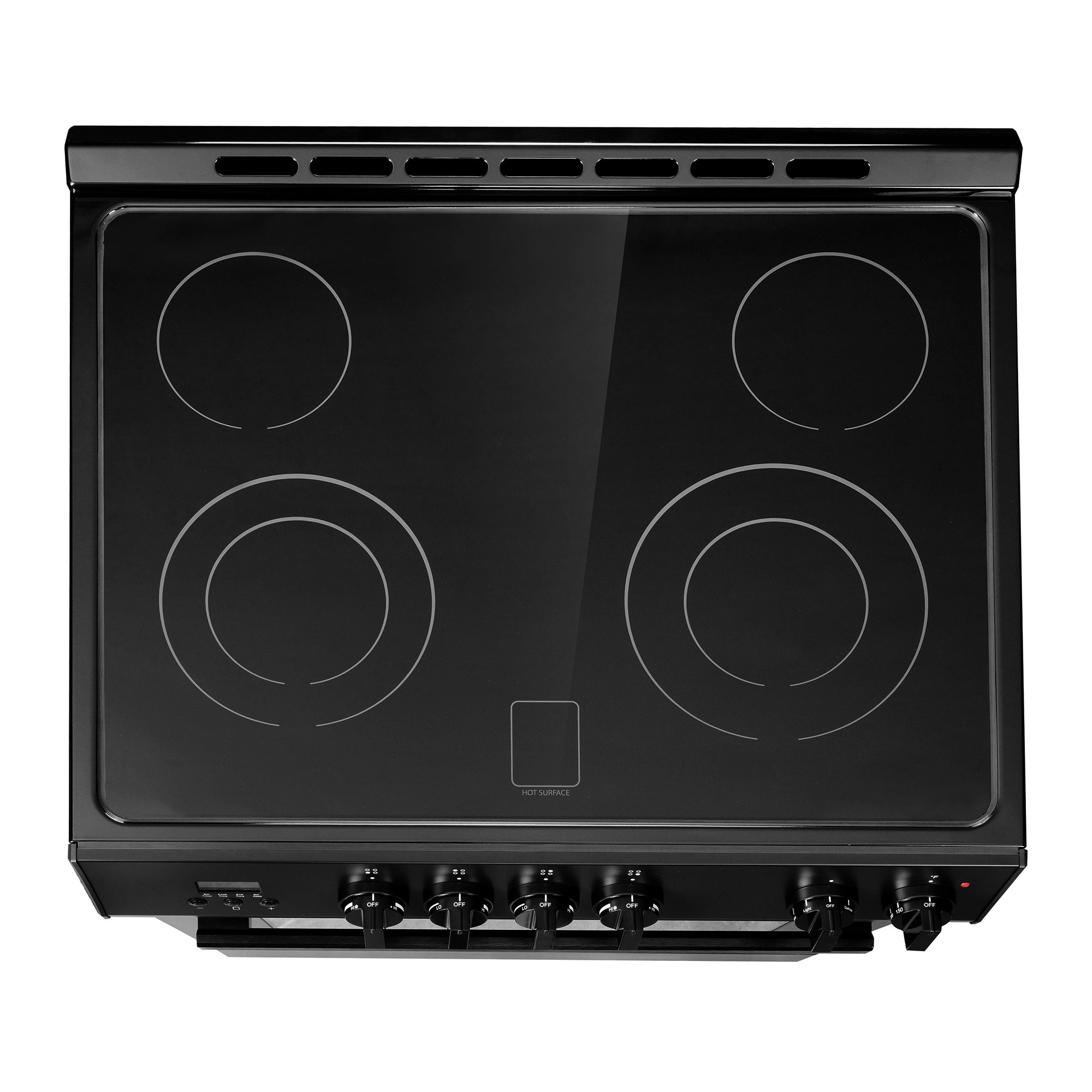 Cosmo Stellar 30 in. 5.0 cu. ft. Black Electric Range with 4 Burners | COS-ERD304K-BK