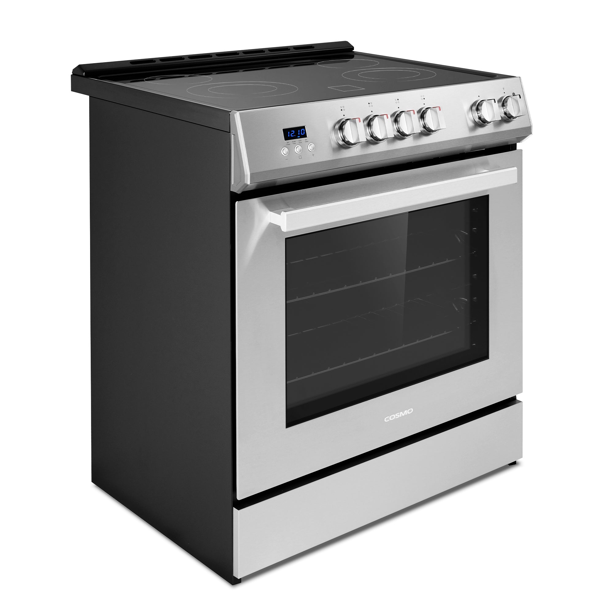 Cosmo Stellar 30 in. 5.0 cu. ft. Stainless Steel Electric Range with 4 Burners | COS-ERD304K