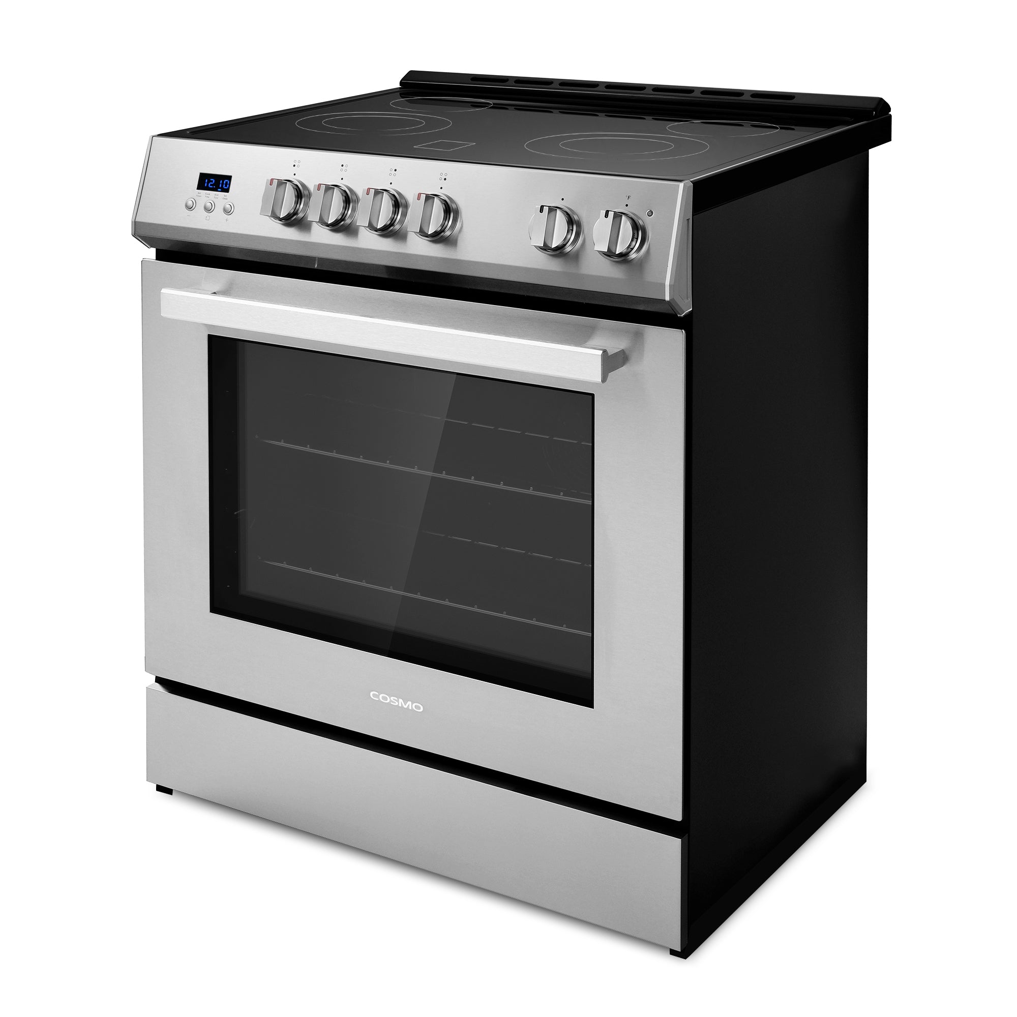 Cosmo Stellar 30 in. 5.0 cu. ft. Stainless Steel Electric Range with 4 Burners | COS-ERD304K