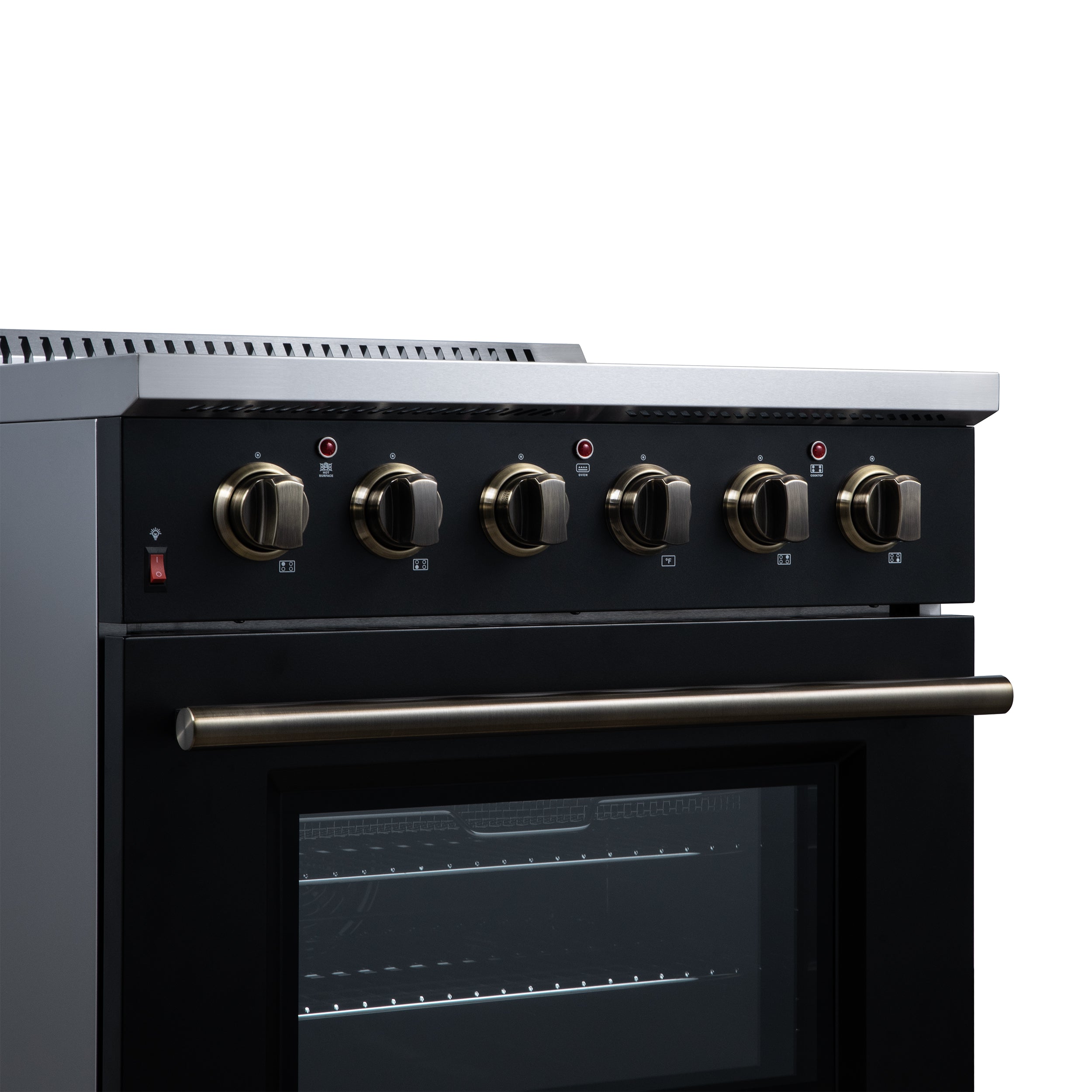 Galiano 30 Inch Freestanding Electric range, 4 radiant burners, 4.32 cf. True Convection oven, Air fryer kit, Black