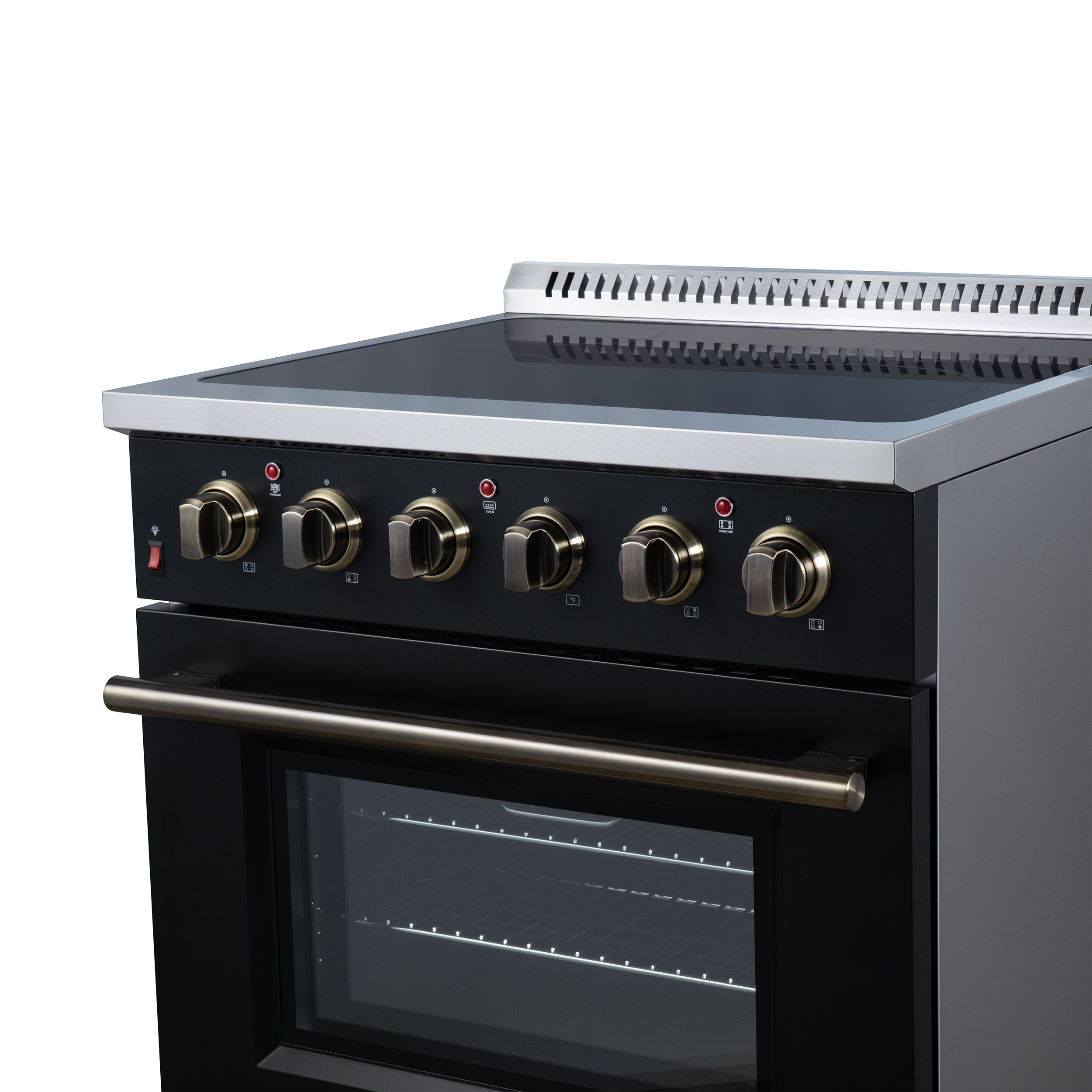 Galiano 30 Inch Freestanding Electric range, 4 radiant burners, 4.32 cf. True Convection oven, Air fryer kit, Black