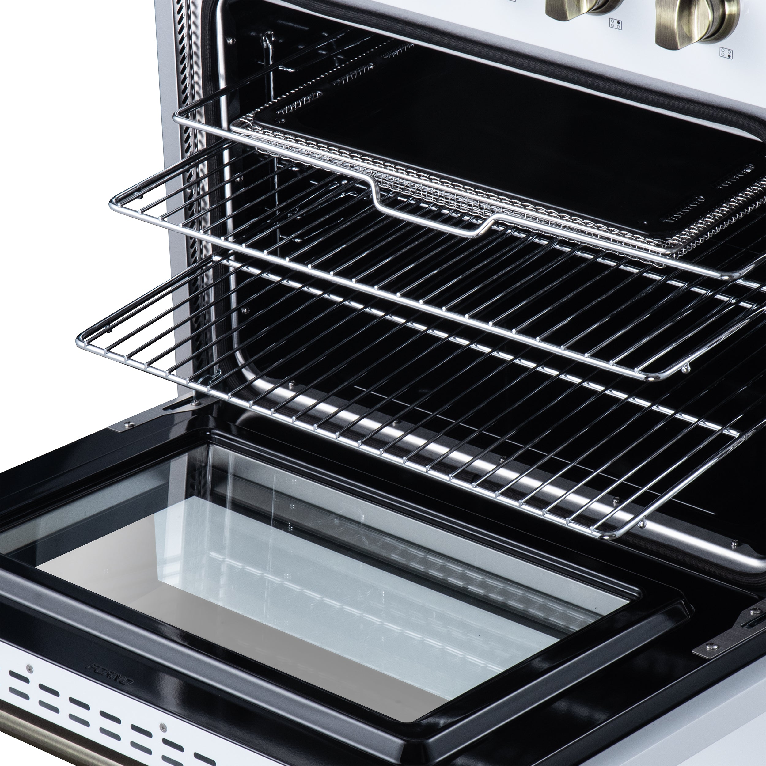 Galiano 30 Inch Freestanding Electric range, 4 radiant burners, 4.32 cf. True Convection oven, Air fryer kit, White