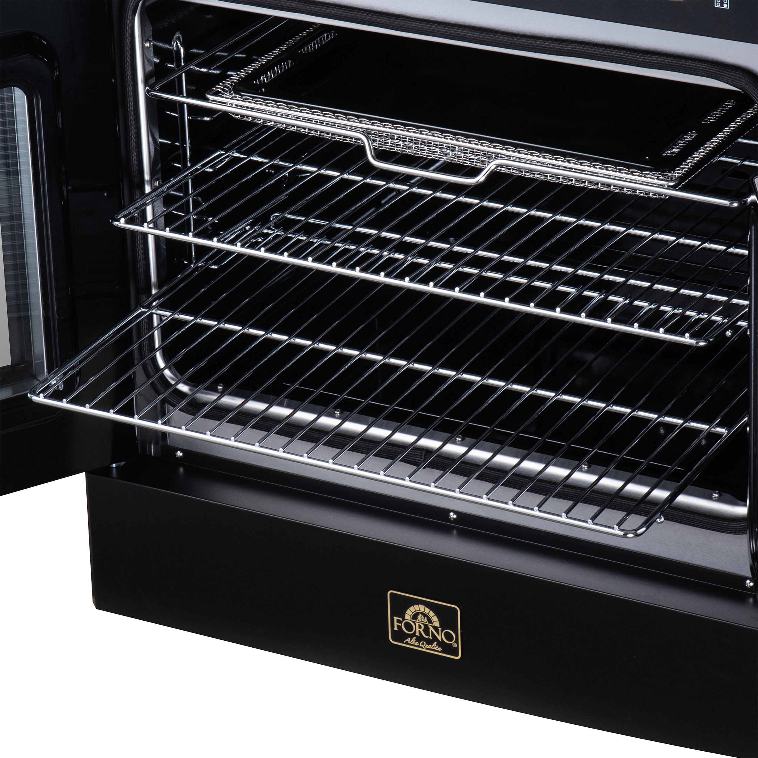 Galiano 30 Inch French Door Electric range, 4 radiant burners, 4.32 cf. True Convection oven, Air fryer kit, Black