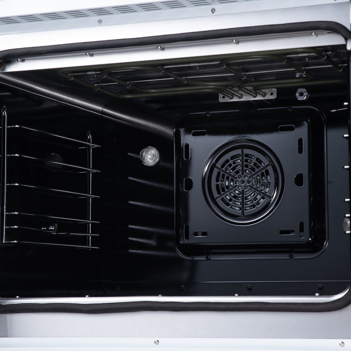 Forno Galiano 30 in. 4.32 cu. ft. White French Door Electric Range with Air Fry and Antique Brass Accents | FFSEL6917-30WHT