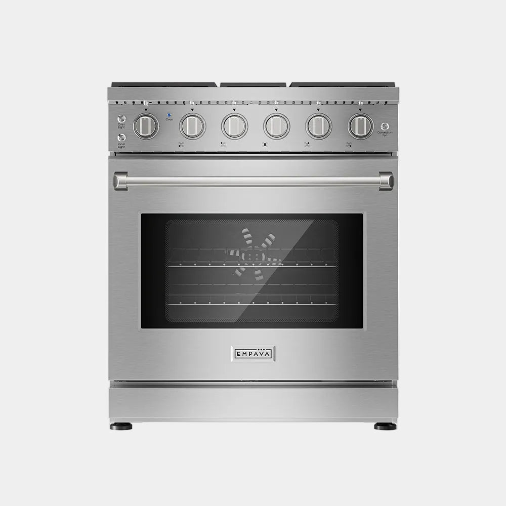 Empava Pro-Style 30 in. 4.5 cu. Ft. 5-Burner Stainless Steel Gas Range | EMPV-30GR10