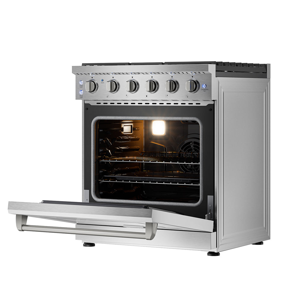 Empava Pro-Style 30 in. 4.5 cu. Ft. 5-Burner Stainless Steel Gas Range | EMPV-30GR10