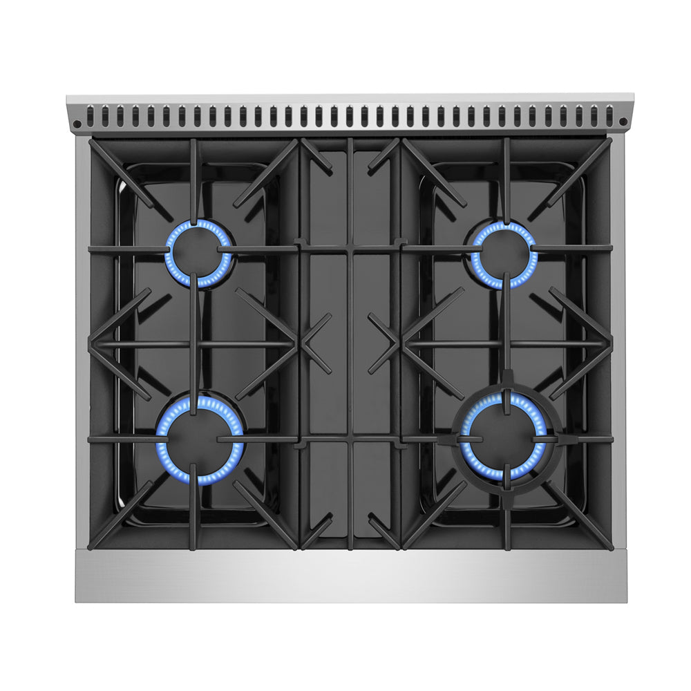 Empava Pro-Style 30 In. 4.2 cu. Ft. 4-burner Stainless Steel Gas Range | EMPV-30GR07