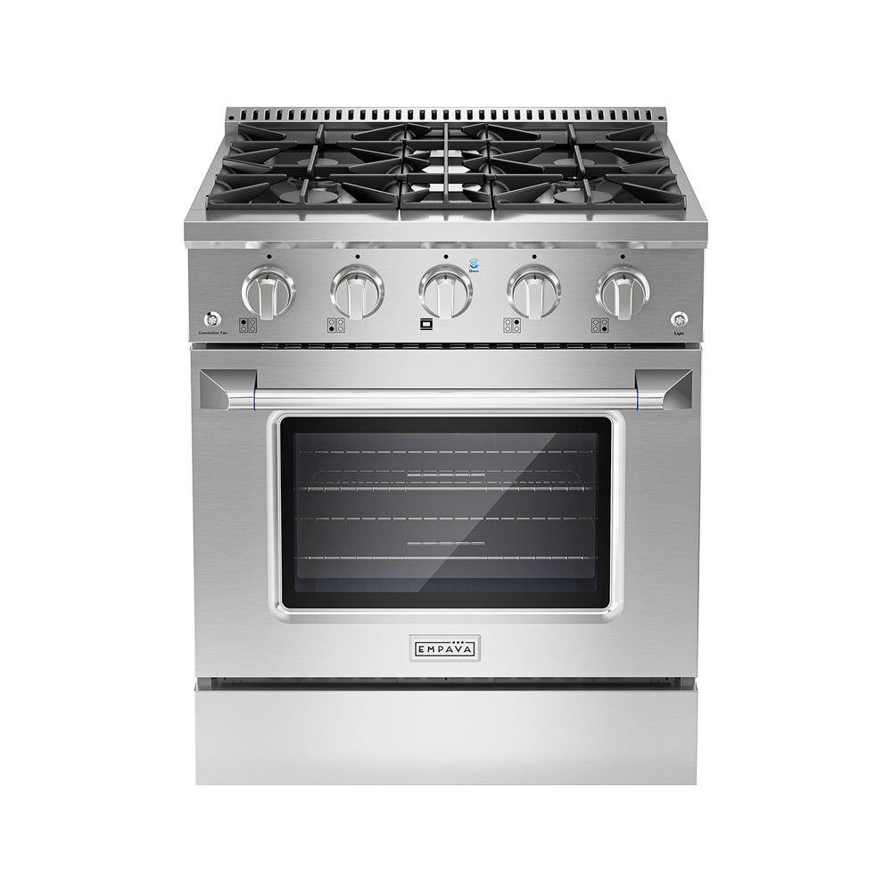 Empava Pro-Style 30 In. 4.2 cu. Ft. 4-burner Stainless Steel Gas Range | EMPV-30GR07