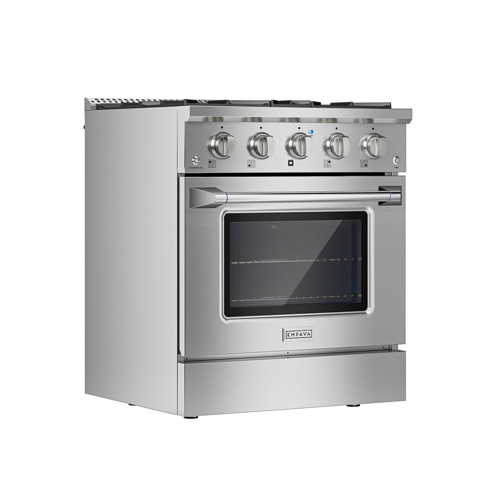 Empava Pro-Style 30 In. 4.2 cu. Ft. 4-burner Stainless Steel Gas Range | EMPV-30GR07