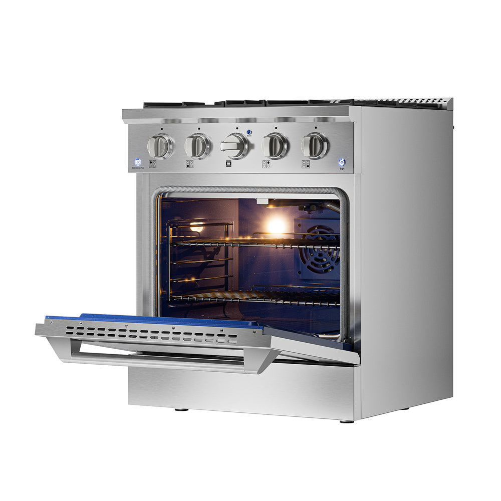 Empava Pro-Style 30 In. 4.2 cu. Ft. 4-burner Stainless Steel Gas Range | EMPV-30GR07