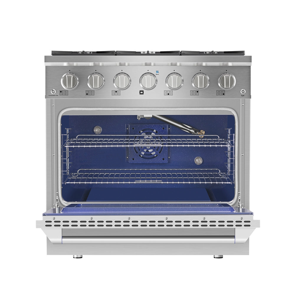 Empava Pro-Style 36 In. 5.2 cu. Ft. 6-burner Stainless Steel Gas Range | EMPV-36GR08