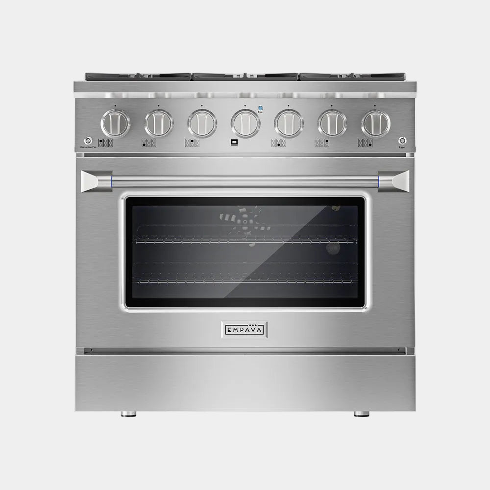 Empava Pro-Style 36 In. 5.2 cu. Ft. 6-burner Stainless Steel Gas Range | EMPV-36GR08