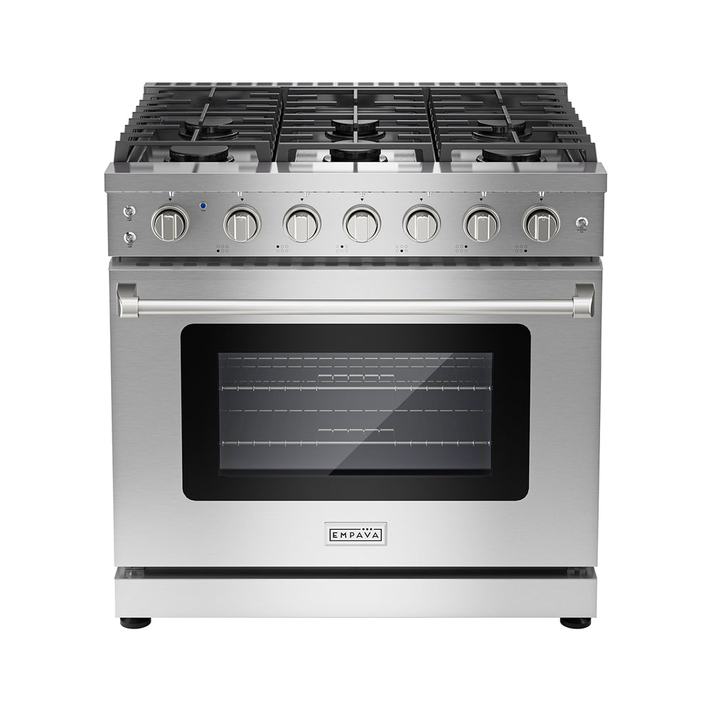 Empava Pro-Style 36 In. 6 cu. Ft. 6-Burner Stainless Steel Gas Range | EMPV-36GR11