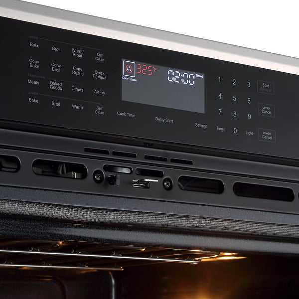 Empava 30 In. Stainless Steel Electric Double Wall Oven With Air Fry 5 cu. Ft. | EMPV-30WO05