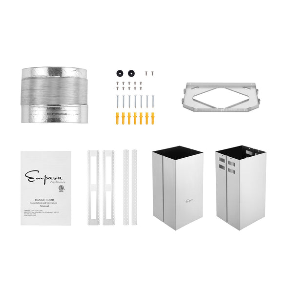Empava 36 In. 400 CFM Stainless Steel Island Mount Range Hood | EMPV-36RH10