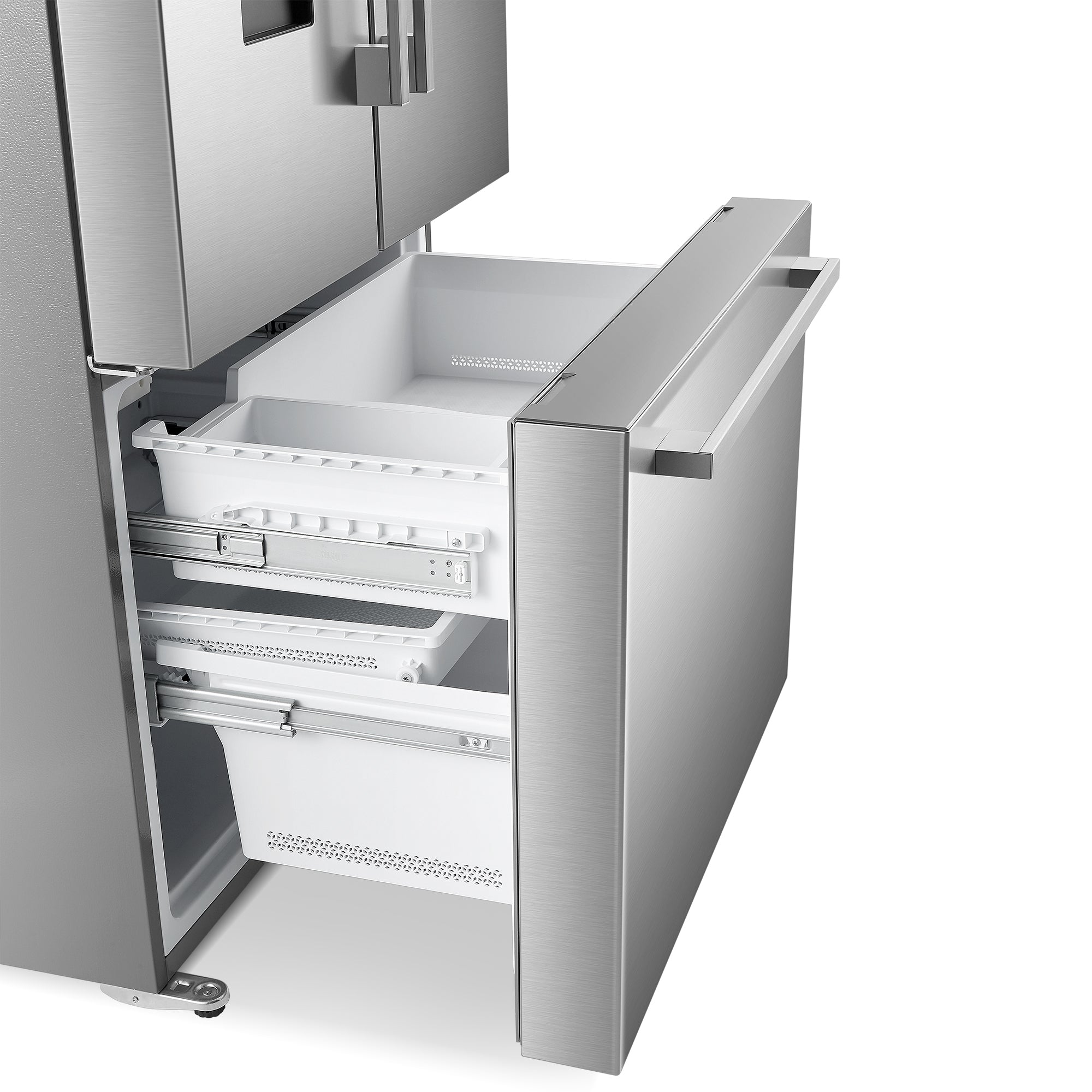 Cosmo Lumin 36 in. 22.4 cu. ft. Stainless Steel French Door Refrigerator with Water Dispenser and Ice Maker | COS-FDR223GWSS