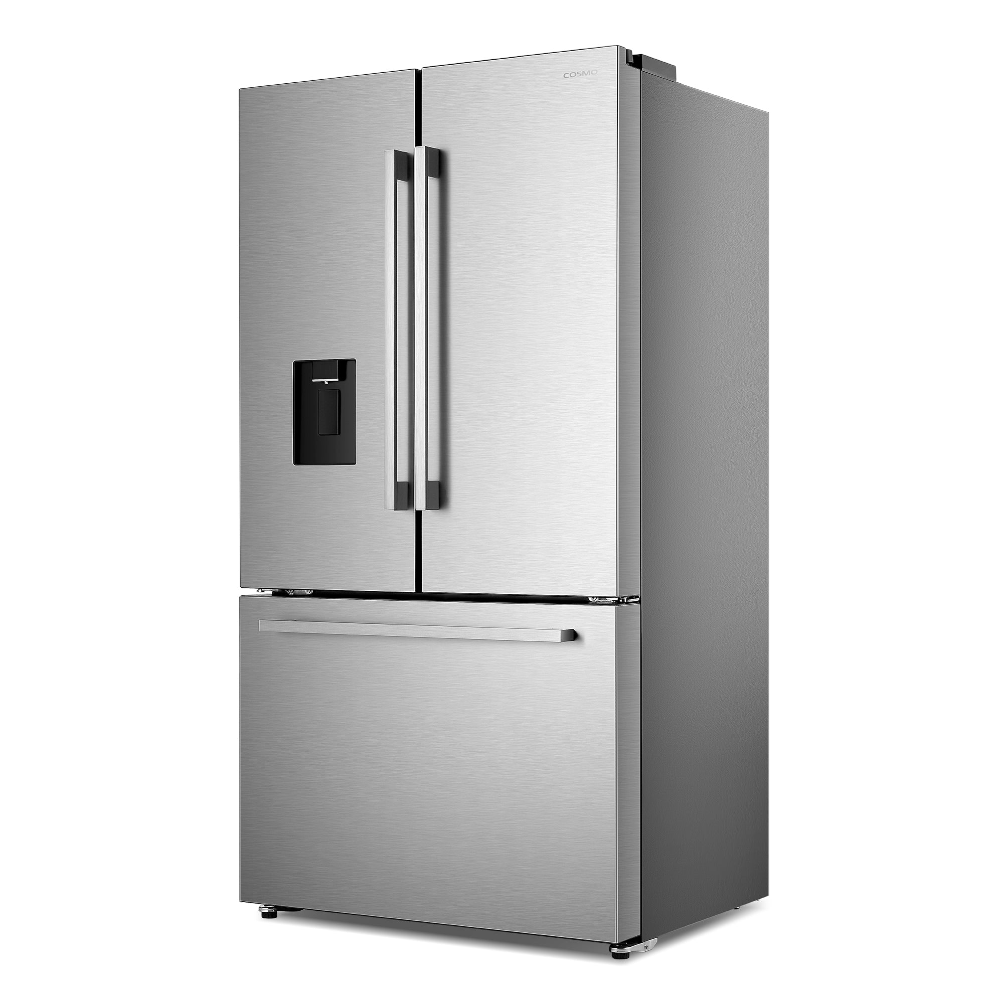 Cosmo Lumin 36 in. 22.4 cu. ft. Stainless Steel French Door Refrigerator with Water Dispenser and Ice Maker | COS-FDR223GWSS