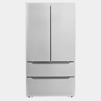 Cosmo Lumin 36 in. 22.5 cu. ft. Stainless Steel French Door Refrigerator with Recessed Handles and Ice Maker | COS-FDR225RHSS