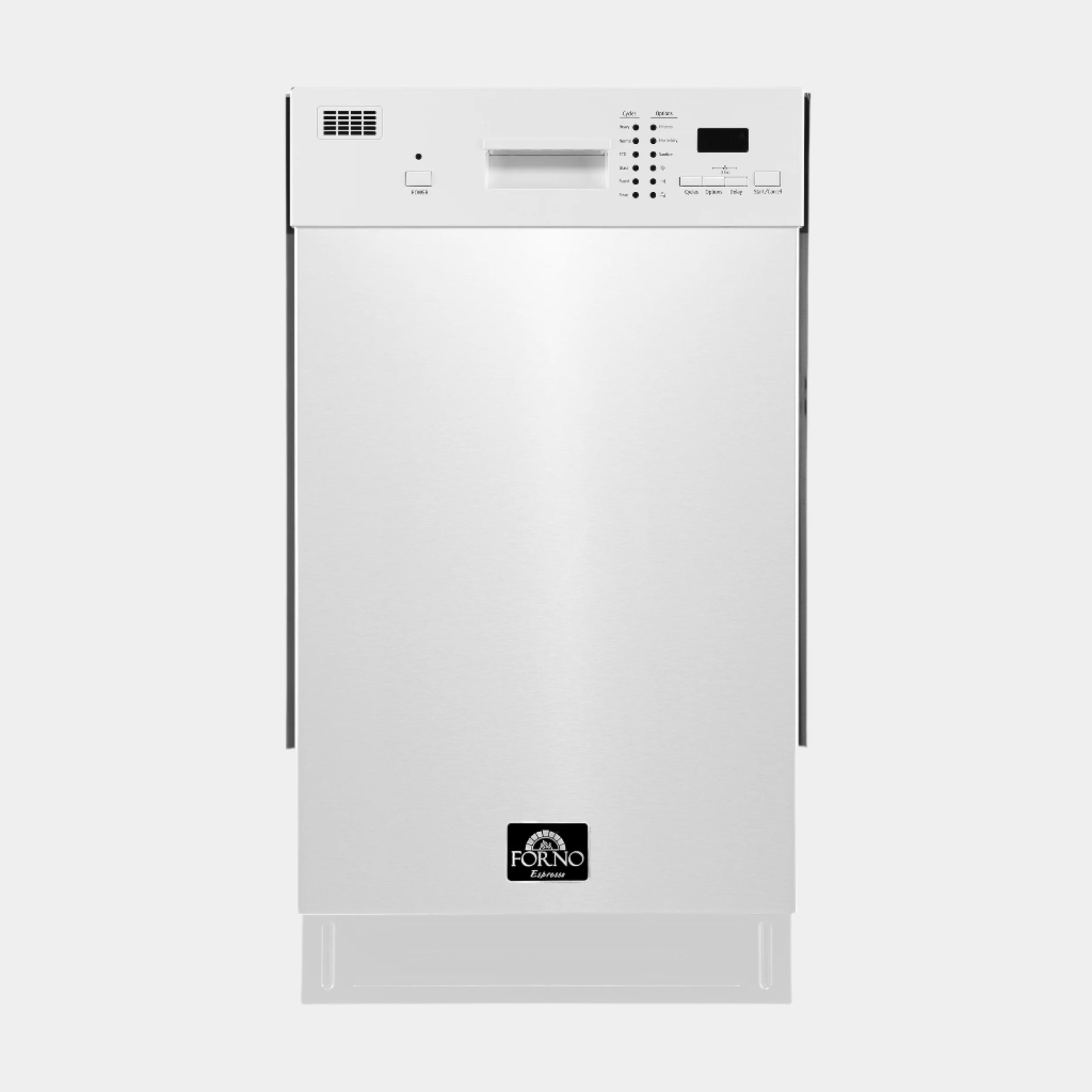 Forno Polo 18-Inch Built-In White Dishwasher, 8 Place Settings, ENERGY STAR Certified, 52 dBA