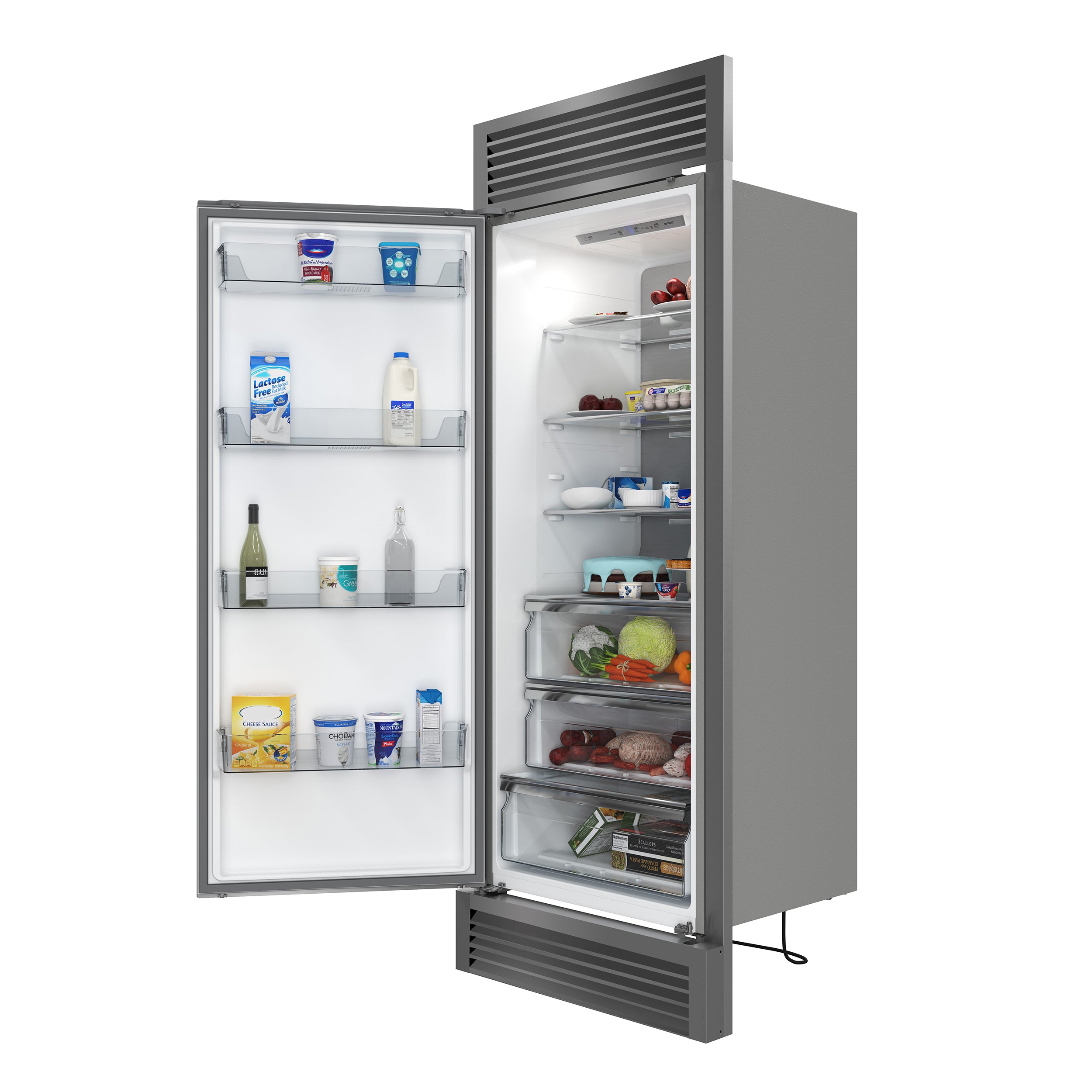 Forno Maderno 60 in. 27.2 cu.ft. Stainless Steel Built-In Convertible Refrigerator/Freezer with Grill Trim Kit | FFFFD1722-60SG