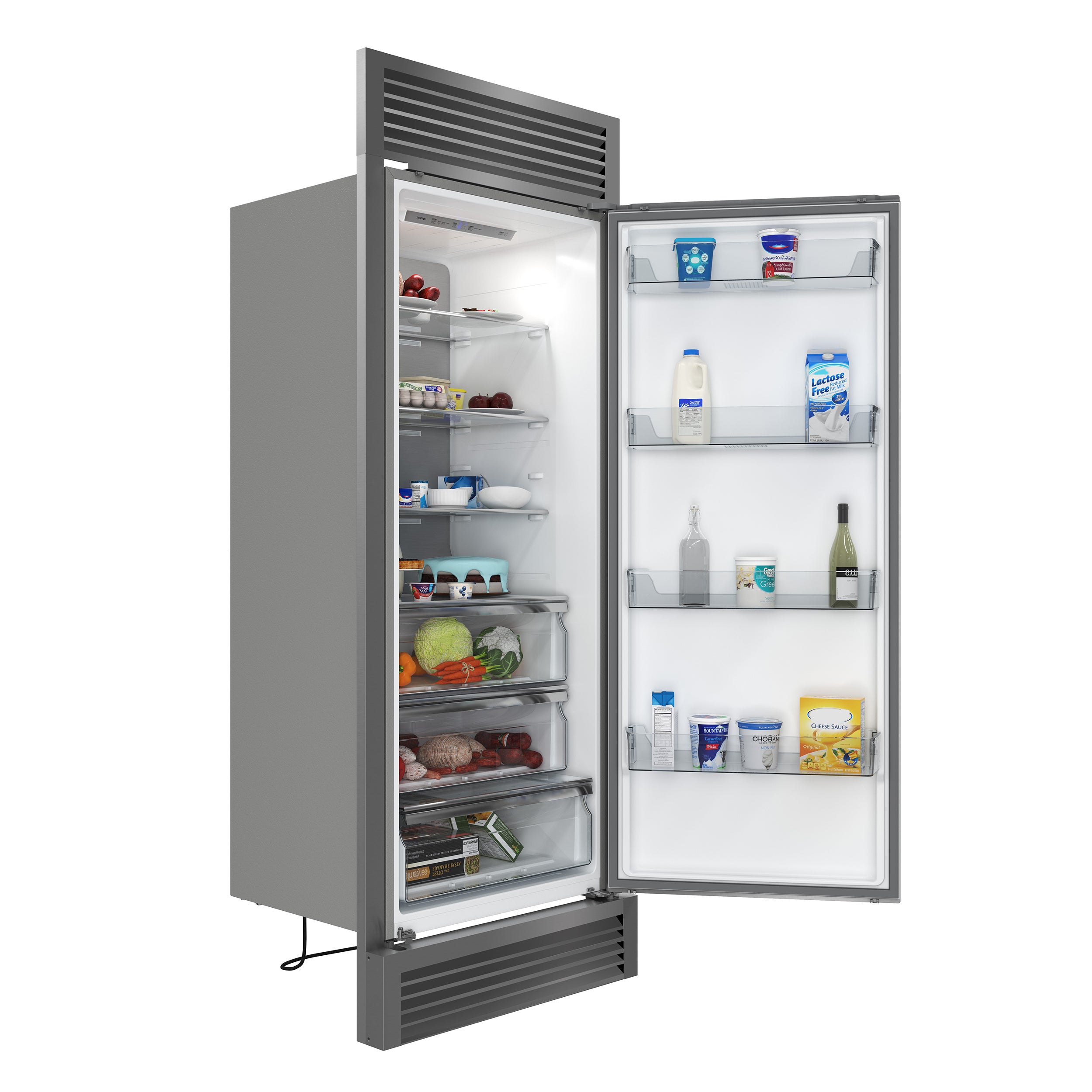 Forno Maderno 60 in. 27.2 cu.ft. Stainless Steel Built-In Convertible Refrigerator/Freezer with Grill Trim Kit | FFFFD1722-60SG